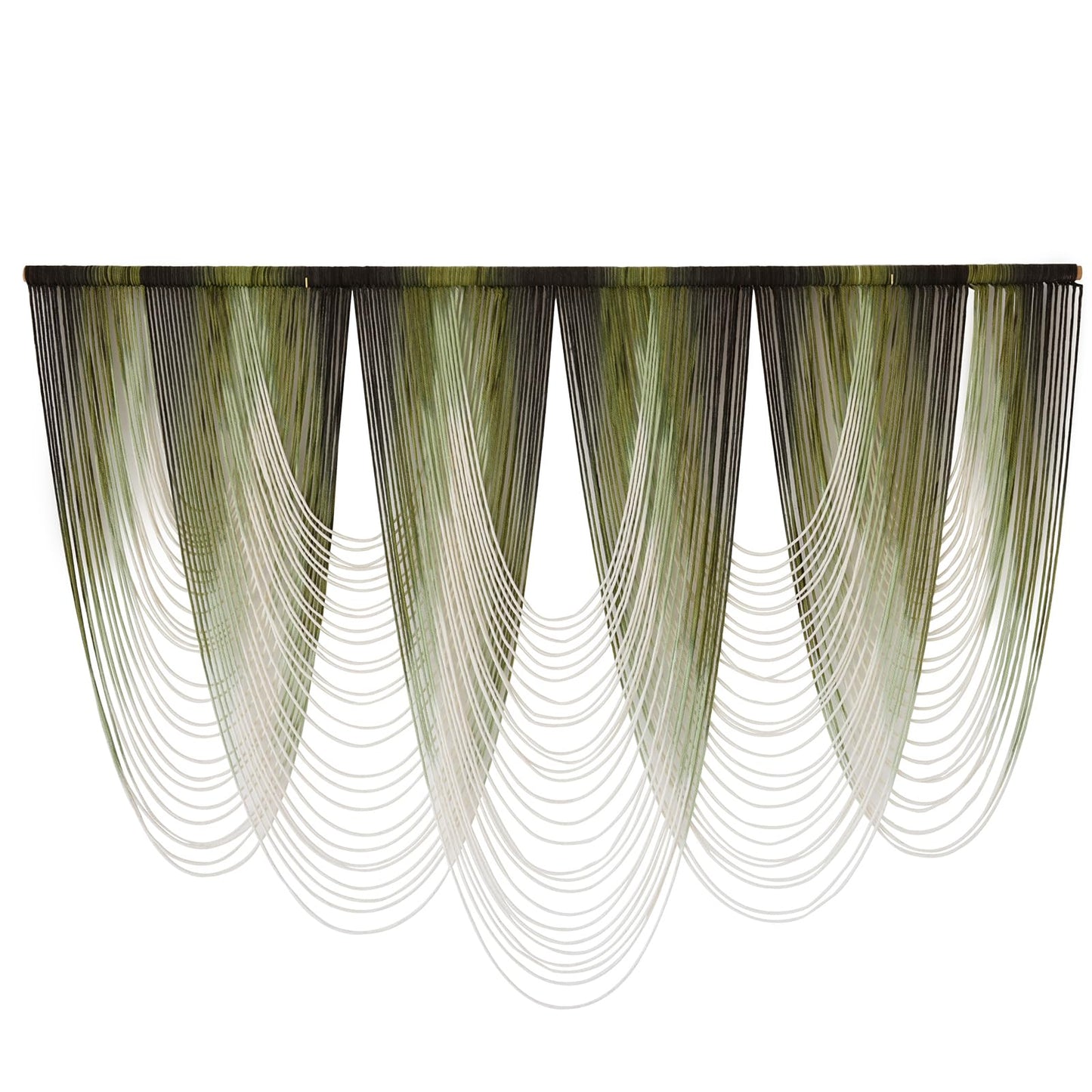 Macrame Wall Hanging Dip-Dyed Large Macrame Wall Decor Yarn Tapestry 57" W x 41" L For Headboard Bedroom Living Room Boho Fiber Home Art
