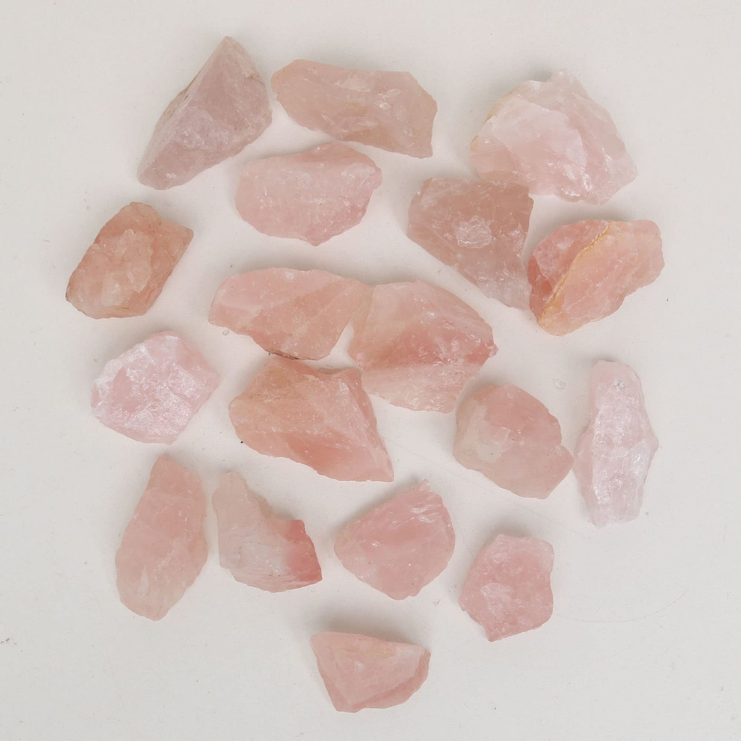 REAL-GEMS Natural Raw Rose Quartz 1lb Lot Healing Crystals Rough Stones for Tumbling, Cabbing, Polishing, Wire Wrapping, Wicca & Reiki Crystal Healing, Mix Gemstones,7 Chakra (Rose Quartz)