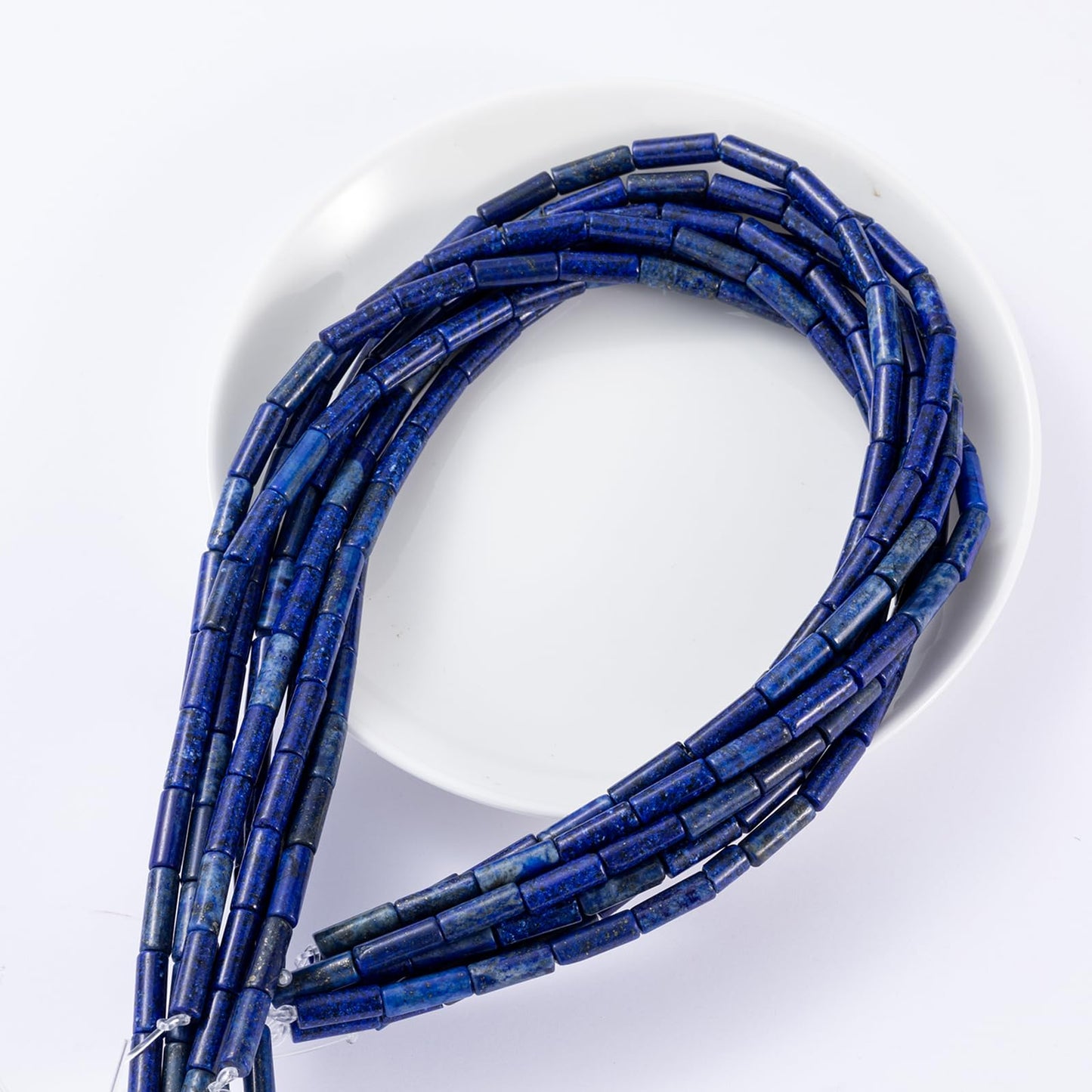 Natural Lapis Lazuli Cylinder Tube Beads 4x13mm 38cm/str Loose Semi Gemstone Stone Beads for Making Bracelets Necklace Earrings