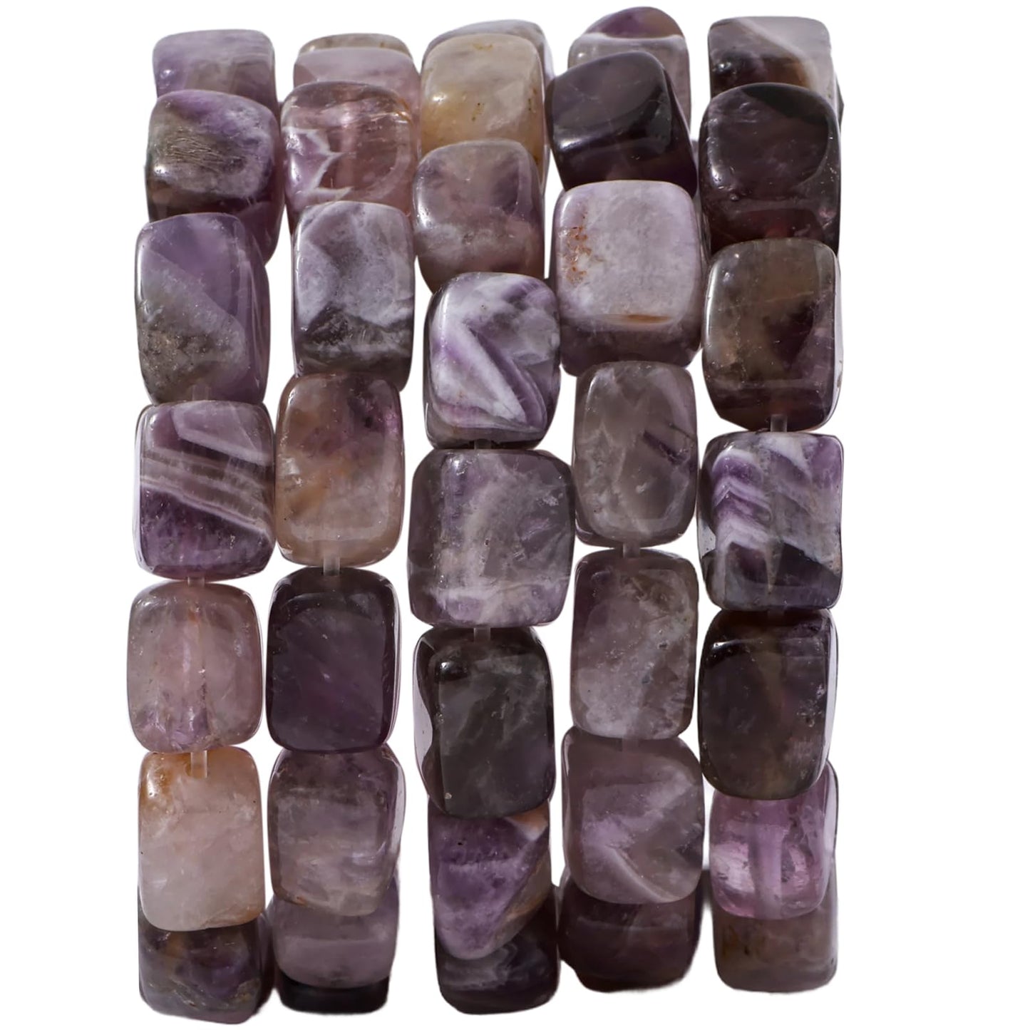 Natural Large AmethystCube Stone Beads 8x11mm 38cm/str Loose Semi Gemstone Stone Square Beads for Making Bracelets Necklace