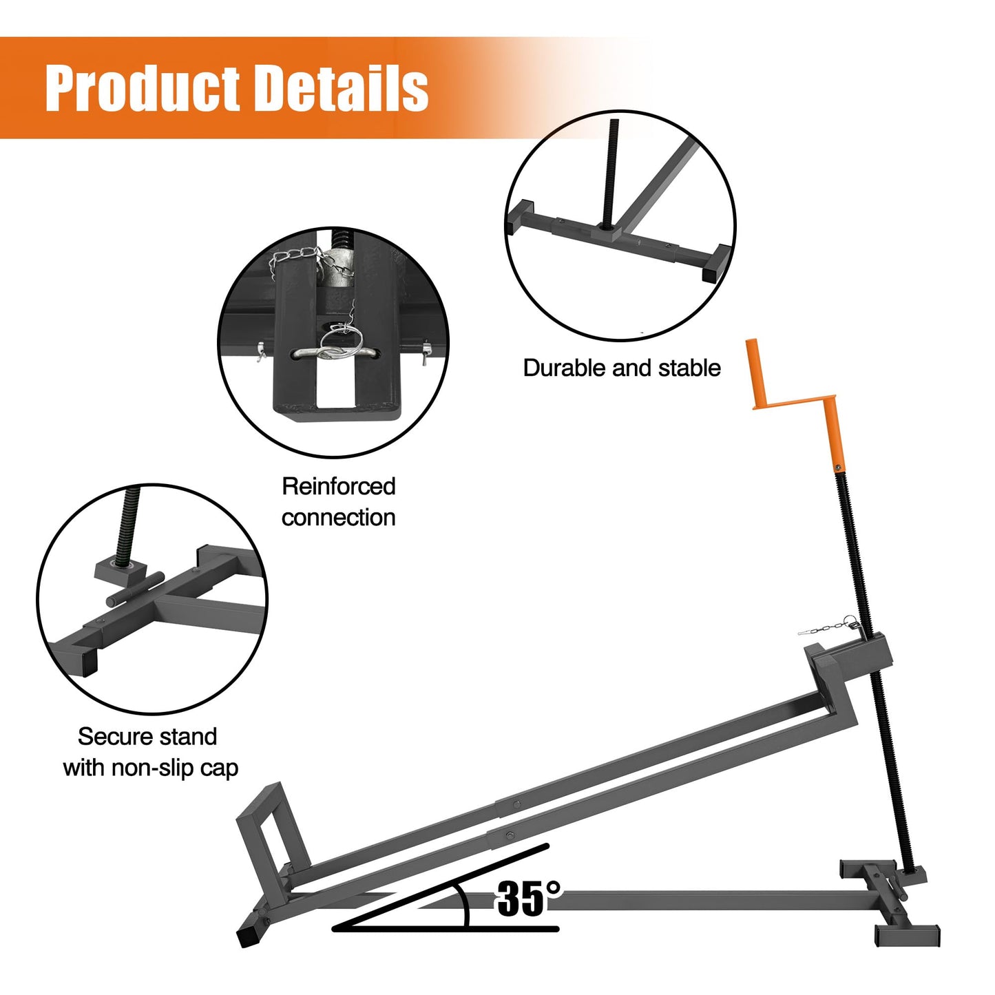 Lawn Mower Lift Jack -Lifting Platform 880 Lbs Capacity for Garden Tractors and Lawn Mowers with Manual Handle & Power Tool Extension Handle (Gray)