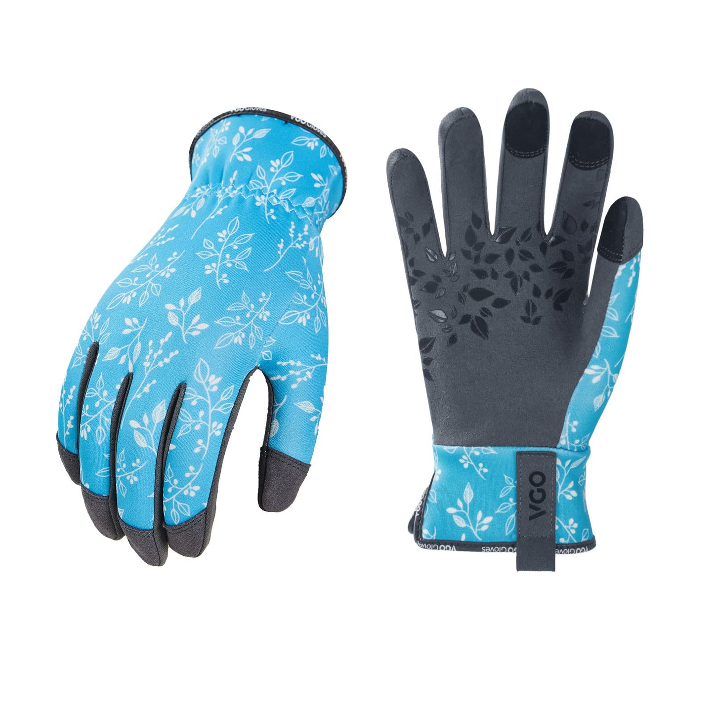 Vgo... Gardening Gloves for Women,Puncture-proof,Thornproof,Safety Work Gloves for Weeding,Digging,Touchscreen,Synthetic Leather(M,Blue,SL7476)
