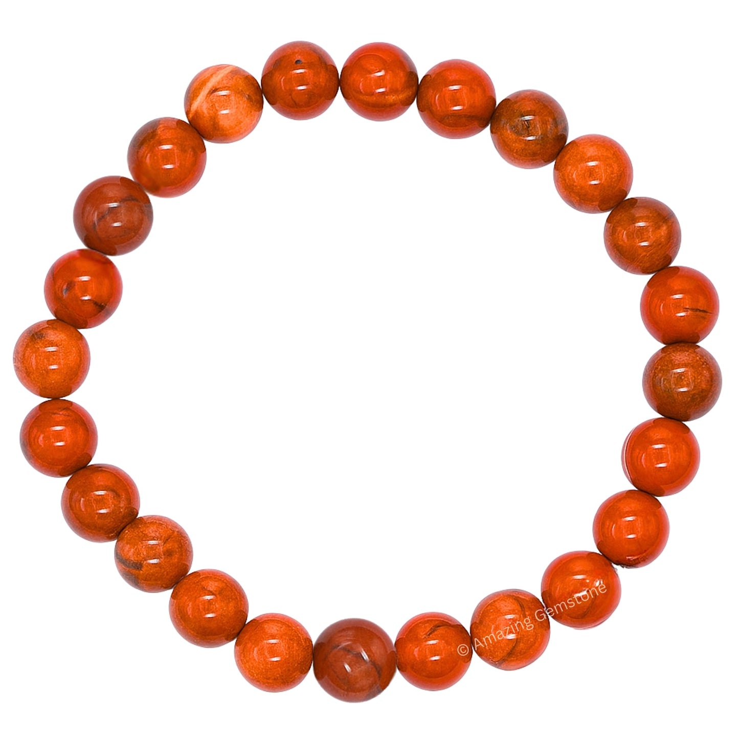 Amazing Gemstone Crystal Bracelet for Women Men's Gifts - Protection Healing Crystal Bracelet - 8mm Gemstone Beaded Stretchable Bracelet Pulseras Para Hombres Mujer Stocking Stuffers Mothers Day Gift (Red Jasper)