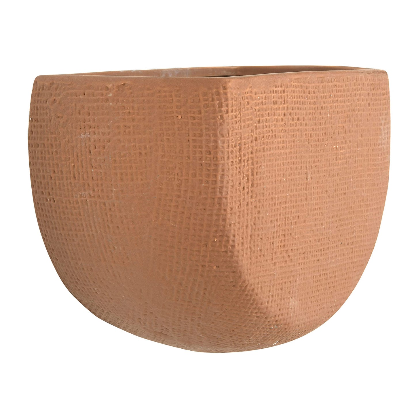 Main + Mesa Modern Boho Stoneware Wall Mount Planters, Terracotta, Set of 2 Sizes