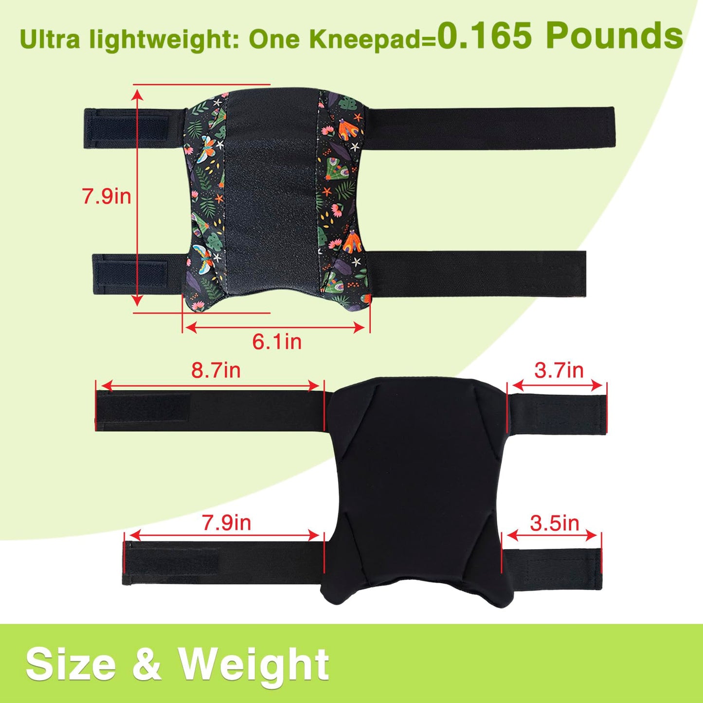 Garden Knee Pads for Women, Lightweight Waterproof KneePads for Gardening, Anti Slip Leather Foam Padding Kneeling Pads for Flooring and Carpet Cleaning, House work, Gardening Maintain, Knee Protector, Butterfly