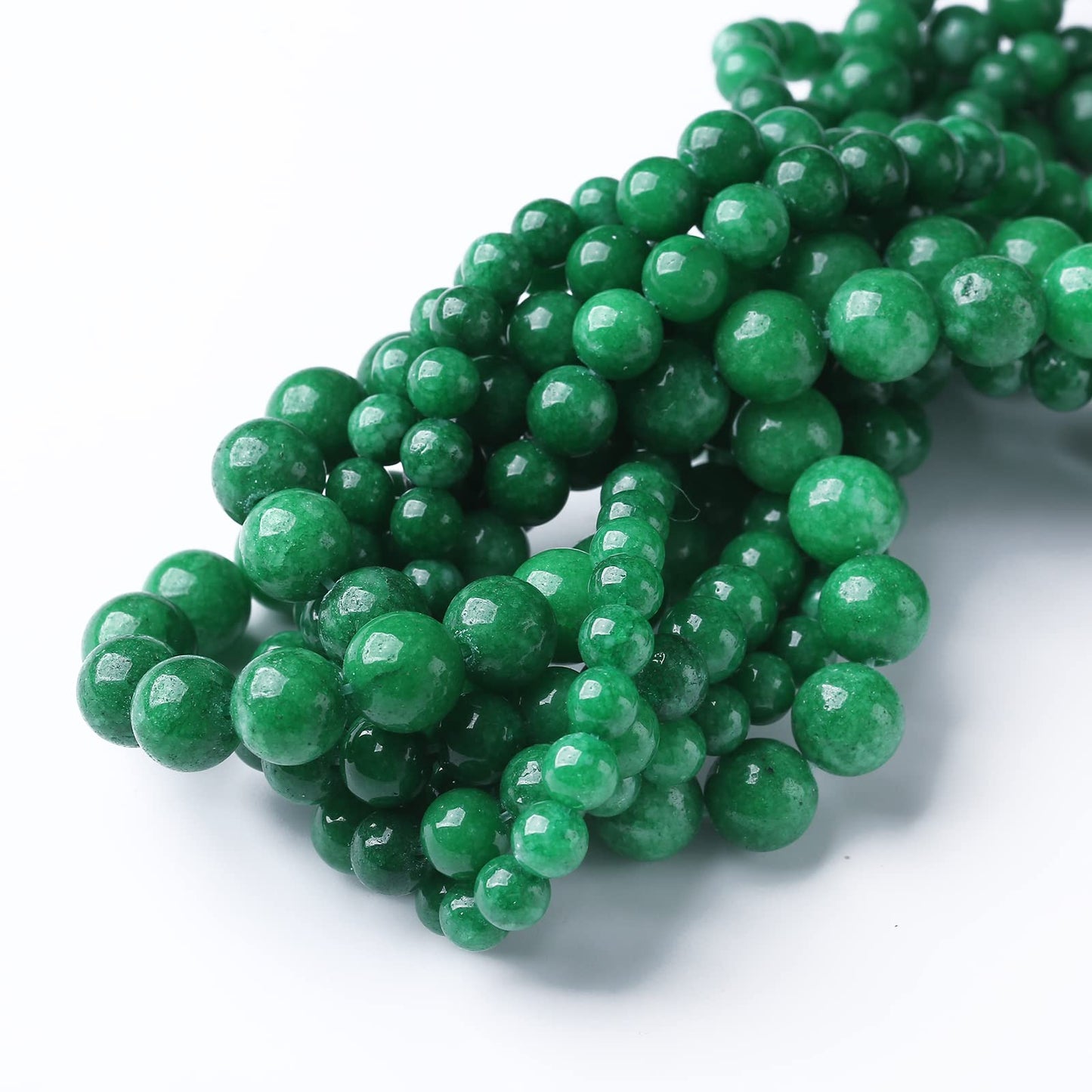 60PCS 6MM Natural Dry Green Jasper Stone Beads Energy Healing Beads for DIY Jewelry Bracelet Necklace Making for Jewelry Making15Inch