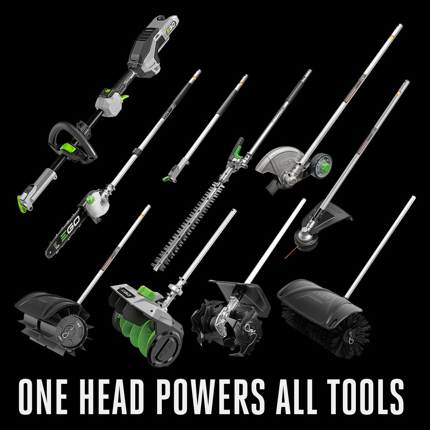 EGO MST1501 Multi Combo Kit: 15-Inch String Trimmer & Power Head with 5.0Ah Battery & Charger Included, Plus Extra (1) PSA1020 10-Inch Carbon Fiber Pole Saw Attachment