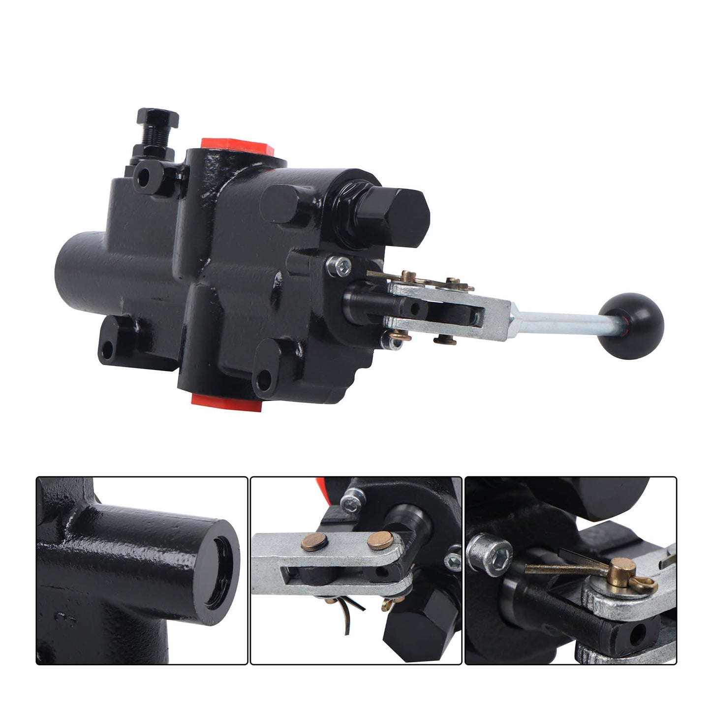 waltyotur 2750 PSI Hydraulic Log Splitter Directional Control Valve Auto Return Detent Lever Handle 21 GPM