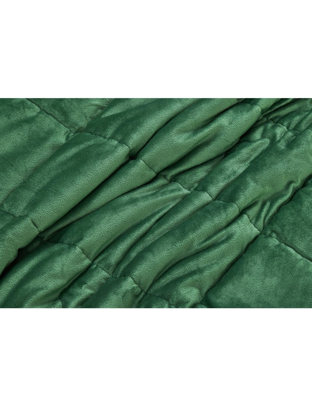 TONGDADA Minky Weighted Blanket | 40''x60'',10lbs | Cozy and Soft Minky Weighted Throw Blanket | Luxury Velvet with Premium Glass Beads | Dark Green Minky
