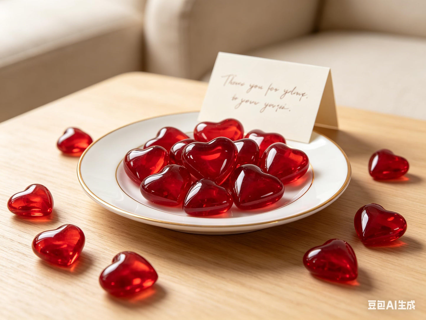 QINJIEJIE 20 PCS Glass Red Heart Crystal Healing Crystals Cute Stones Pocket Healing Palm Love Bulk Set Wholesale Reiki Energy Balancing Meditation Mother's Day Gifts for Women