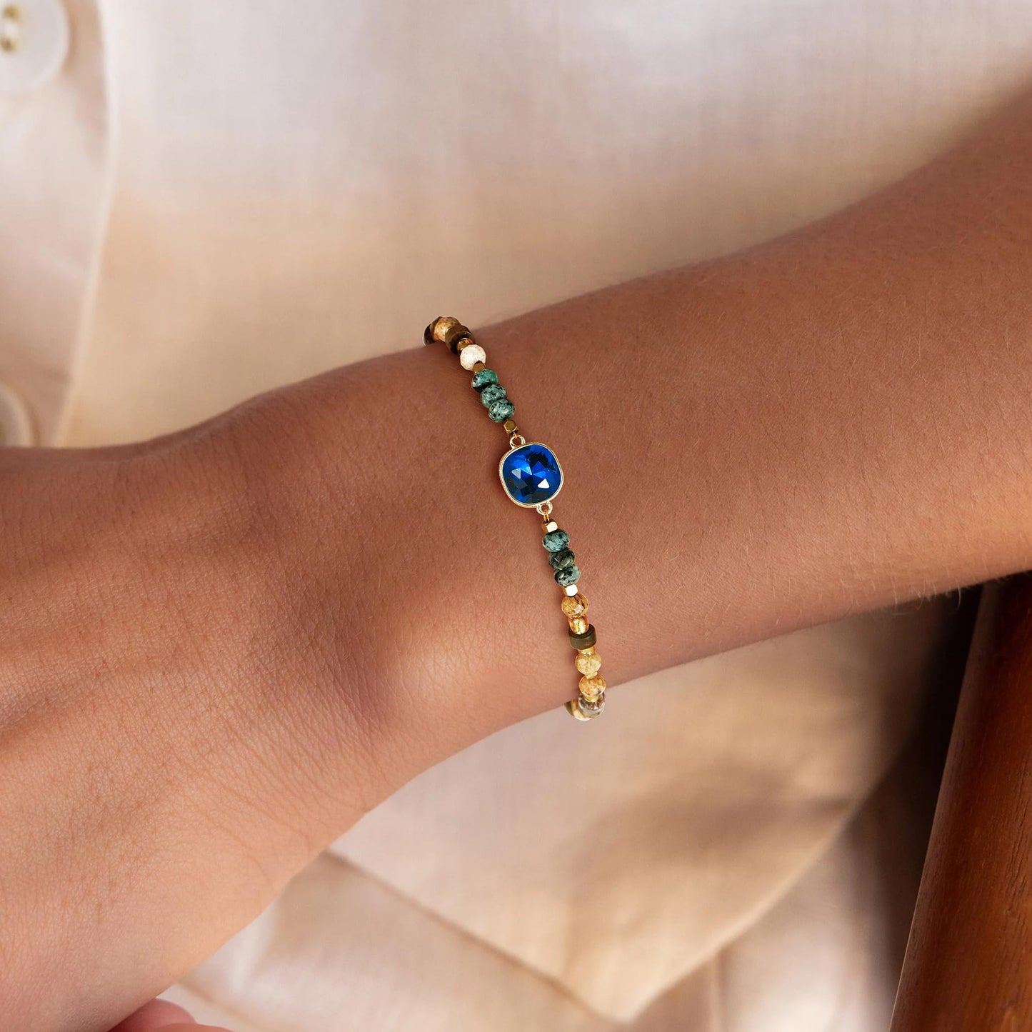 JIAOGE January Birthstone Bracelets for Women - Garnet Bracelet for Girls Gifts for Girls Beaded Bracelets for Women Garnet Jewelry Red Bracelet for Women Red Jewelry January Birthday Gifts for Women