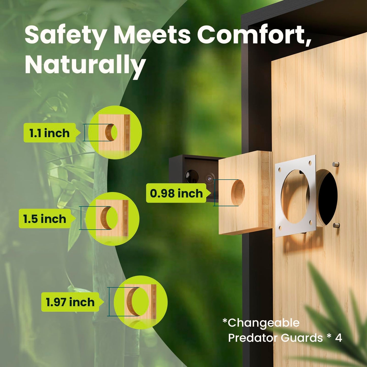 Birdfy Smart Bird House with Cameras 2025 New Version,1080P Dual-Cam, Remote Control,Solar Powered, AI Identify, Wireless Outdoor Watch Bluebird Cardinal Nesting Story in Realtime, DIY Gift (Bamboo)
