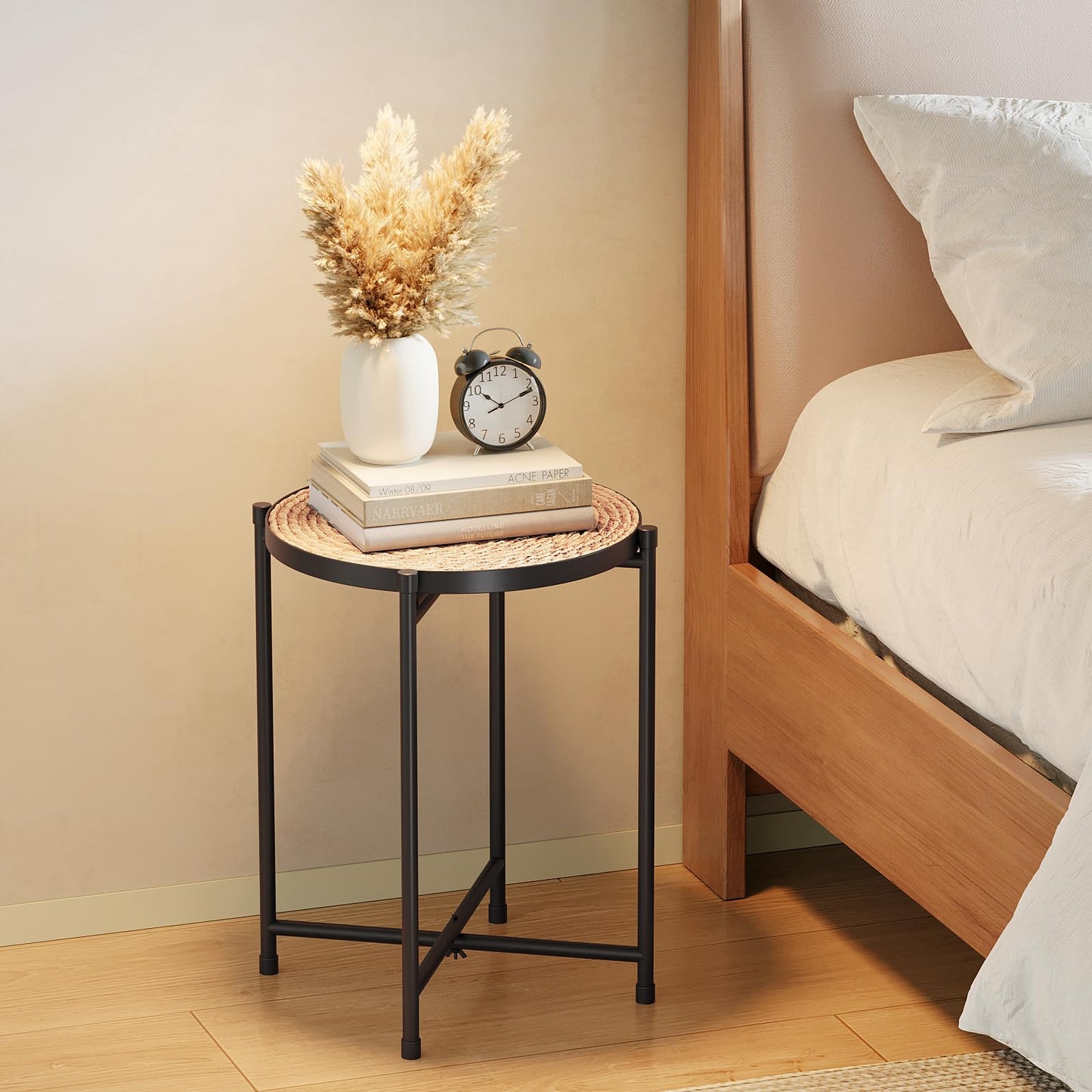 Bamworld Indoor Plant Stand Tall Plant Table Corner Plant Stool Boho Small Plant Holder Single Flower Stand for Large Plants Decor Pot Stand for Living Room Bedroom Balcony
