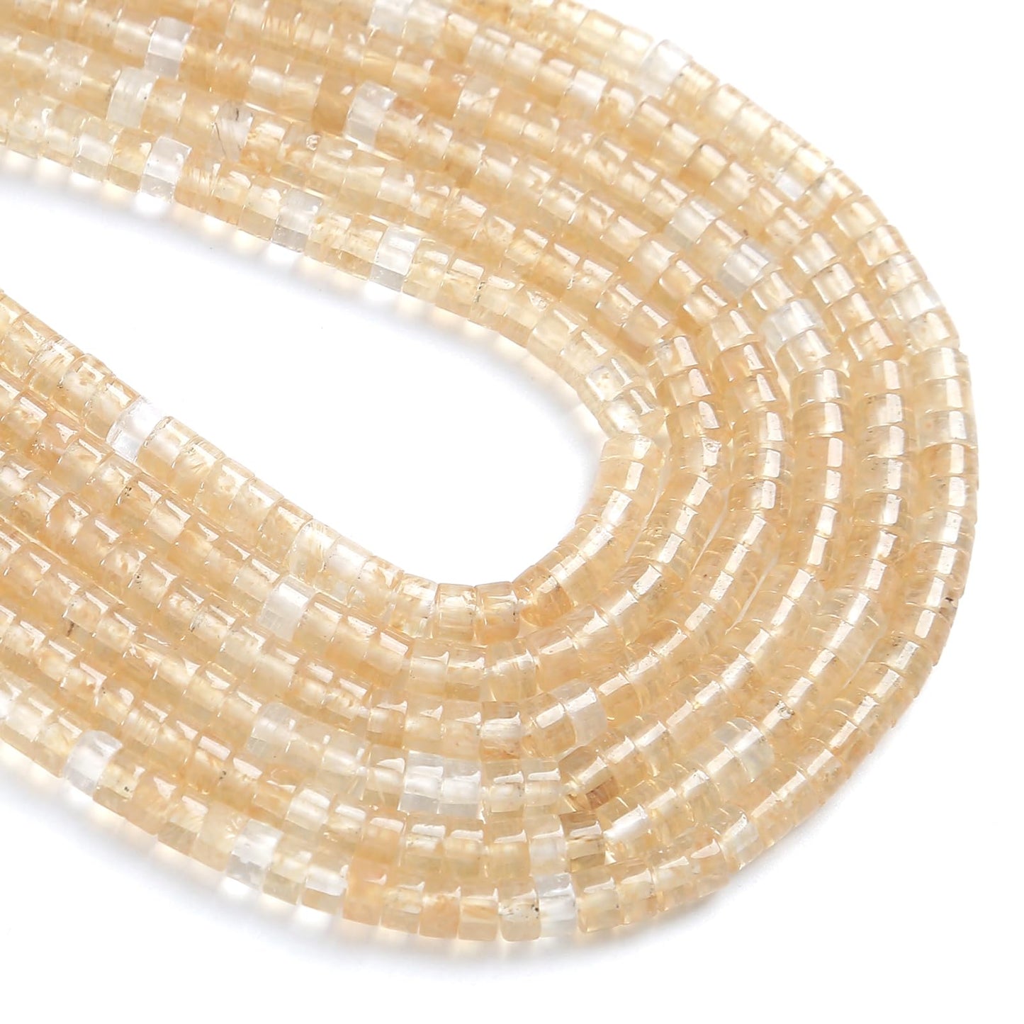 150pcs 2x4mm Natural Tea Watermenlon Jade Stone Tube Shape Beads Loose Flat Round Cylinder Flat Spacer Green Stone Beads for Bracelet Earrings Jewelry Making