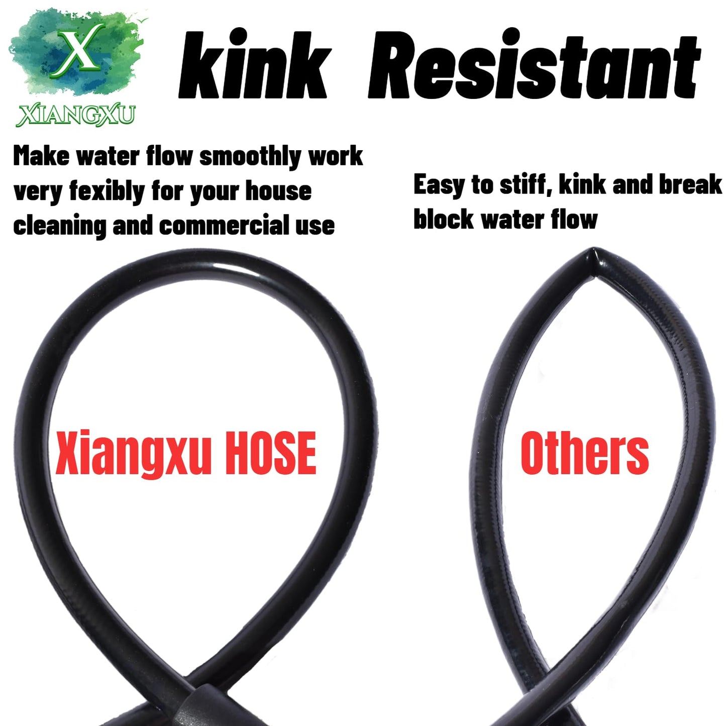 50FT 5800 PSI Pressure Washer Hose Jetter Nozzles Kit 1/8”NPT Sewer Drain Rotating Quick Connect Nozzle Button Nose With M22-14/15mm Double Rod Thread Brass Replacement