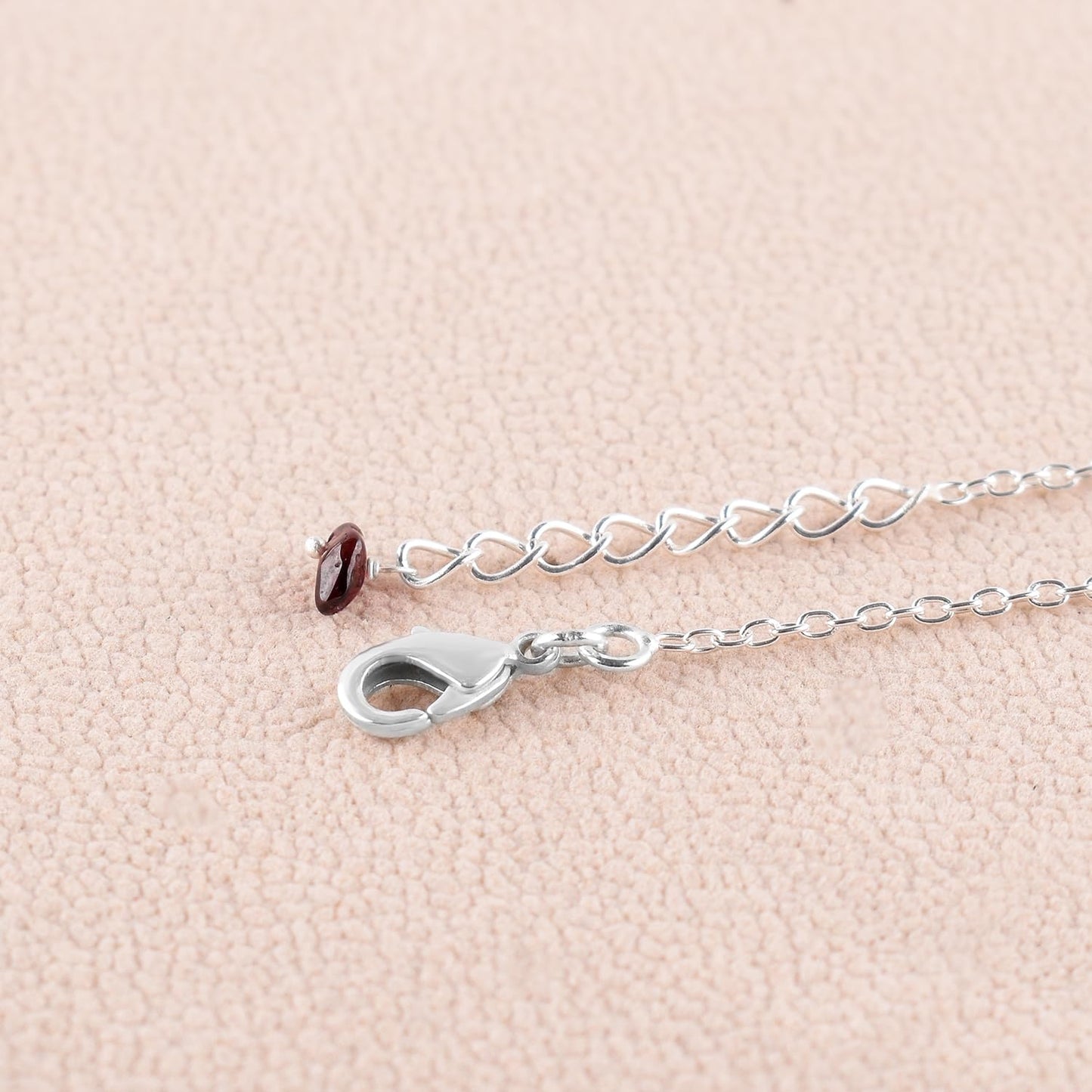 Garnet Bracelets For Women Nuggets Bar Bracelet Natural Gemstones June Birthstone Silver Plated Jewelry Adjustable 7 to 8 inch Chain Chakra Crystals Trendy Gifts For Her Birthday