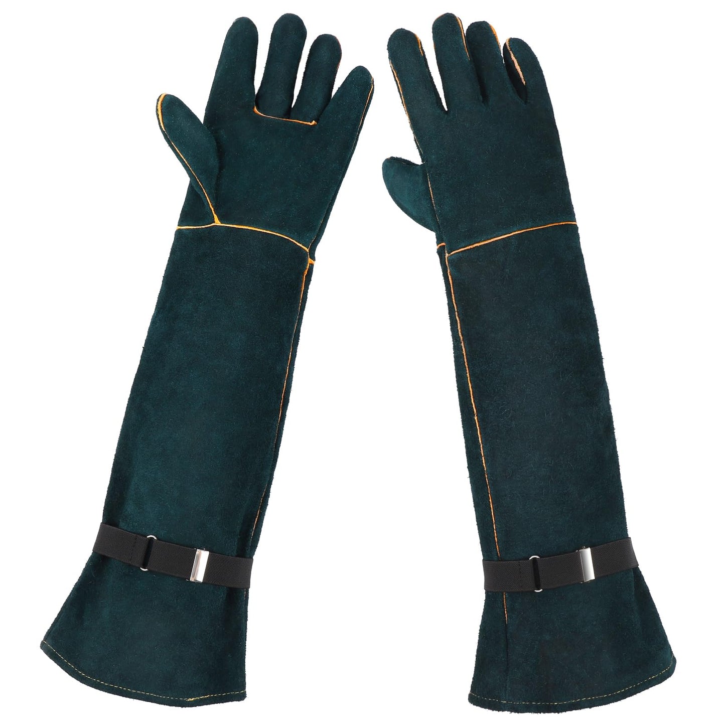 ENPOINT Animal Handling Gloves - 23.6 inch Bite Proof Gloves, Anti Scratch Cowhide Leather for Cat Grooming, Snake Animal Handling