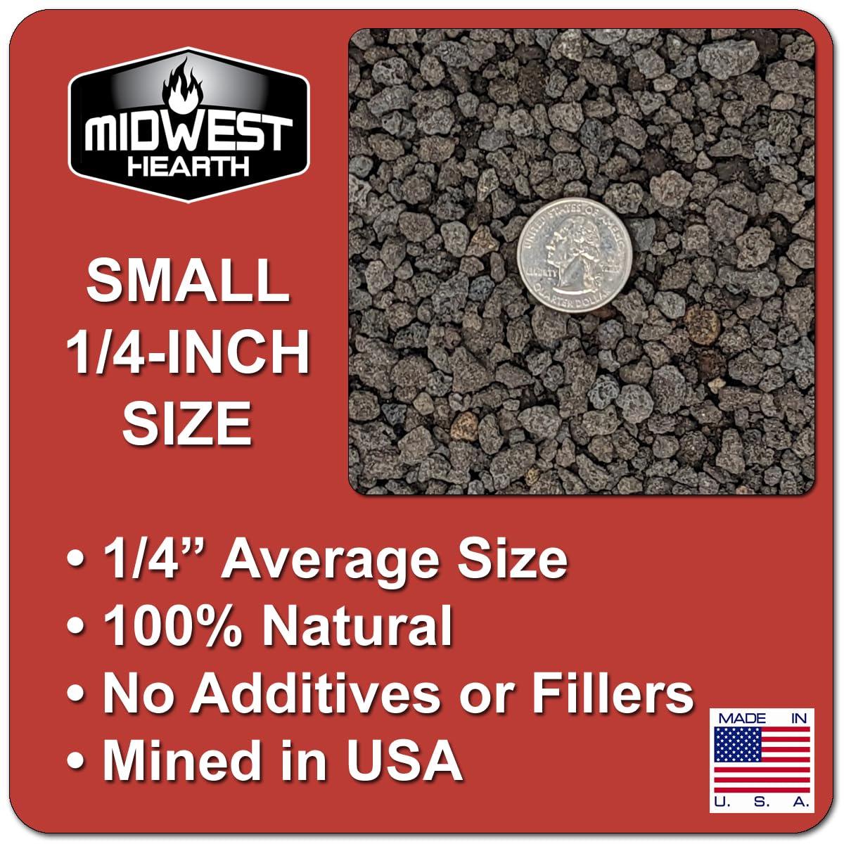 Black Lava Rocks for Plants Natural Horticultural Volcanic Rock (1/4" Size) (Mined in USA) (5-lb Bag)