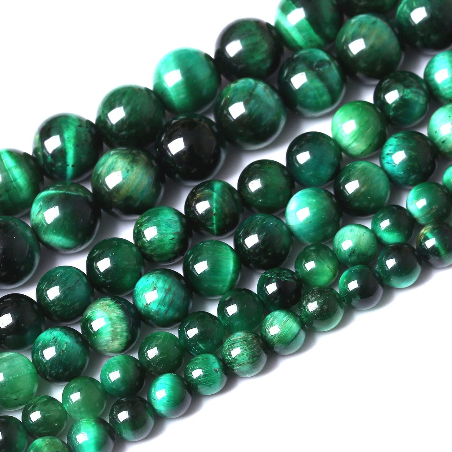 60PCS 6MM AAA Green Tiger Eye Stone Beads Natural Gemstone Bead Crystal Healing Energy Jewelry Making DIY 15 inches