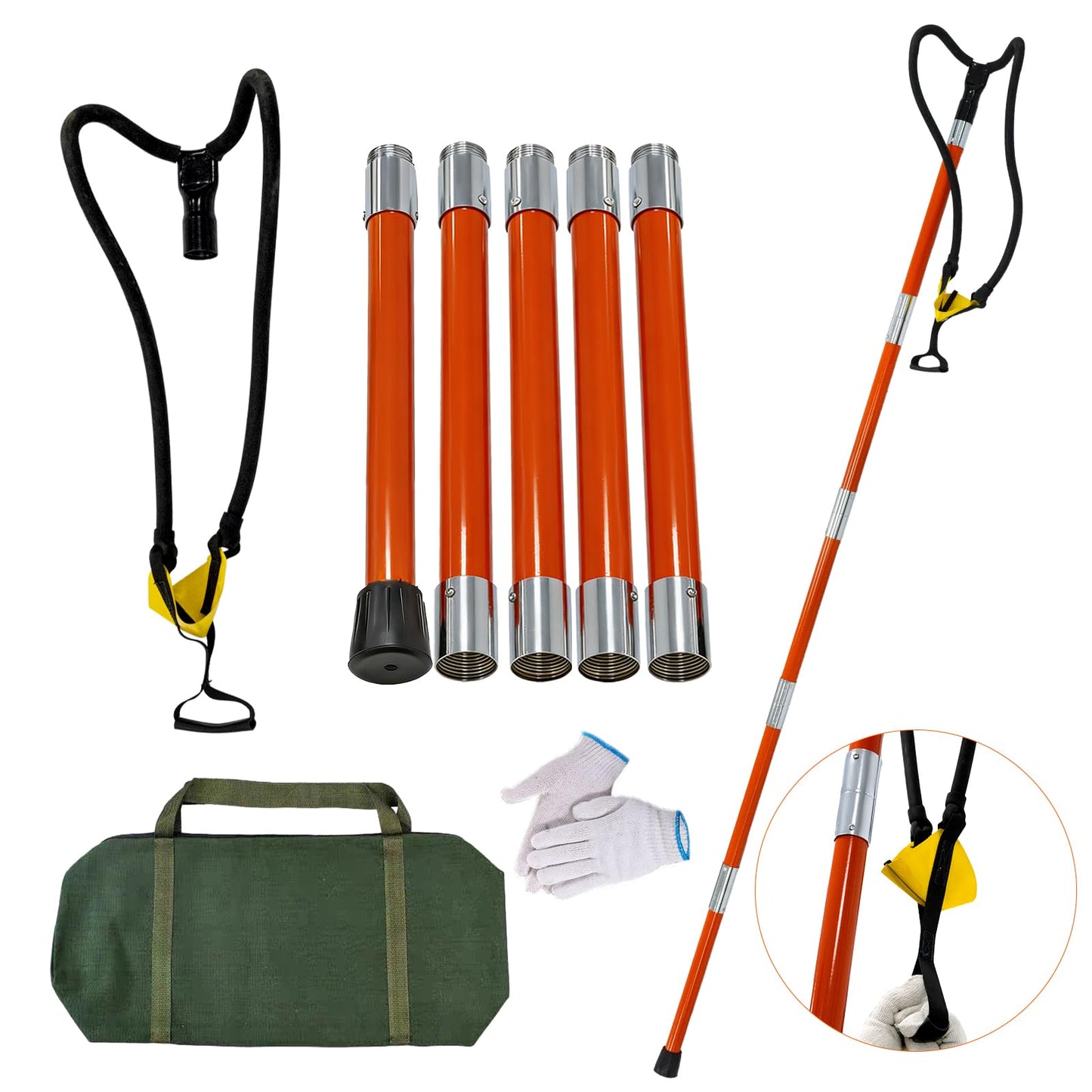 ZThrgran Arborist Slingshot Throw Line Rope Launcher, 150FT Throwing Height Portable Arborist Rope Launcher for Tree Work & Rope Placement