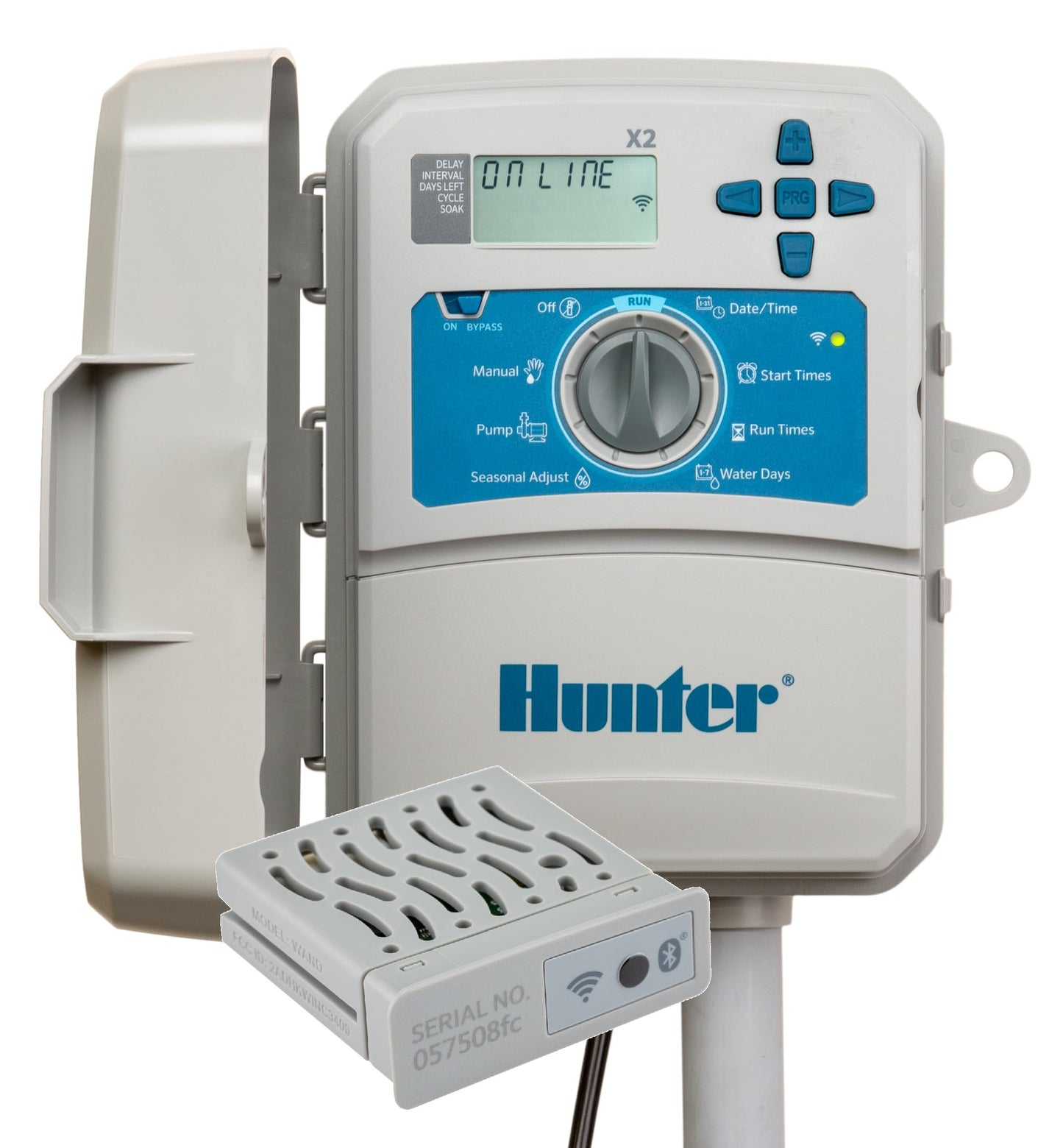 Hunter Hydrawise X2-400 4 Station Hydrawise Controller Bundeled with Wand WiFi Module X2 4 Zone Outdoor or Indoor Smart Internet X2400 Irrigation Timer