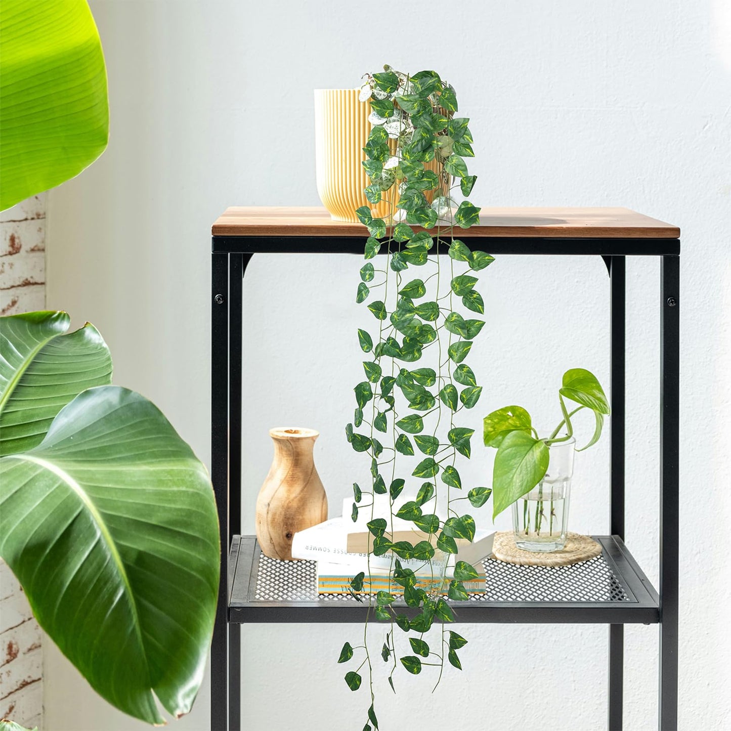 36 Pack Artificial Ivy Garland, 252 Ft Fake Vines Hanging Plants for Room Decor, 72 Leaves Aesthetic Faux Greenery Garland Pothos Leaf with Strengthened Joint Prevent Leaves Falling Off for Wall Decor