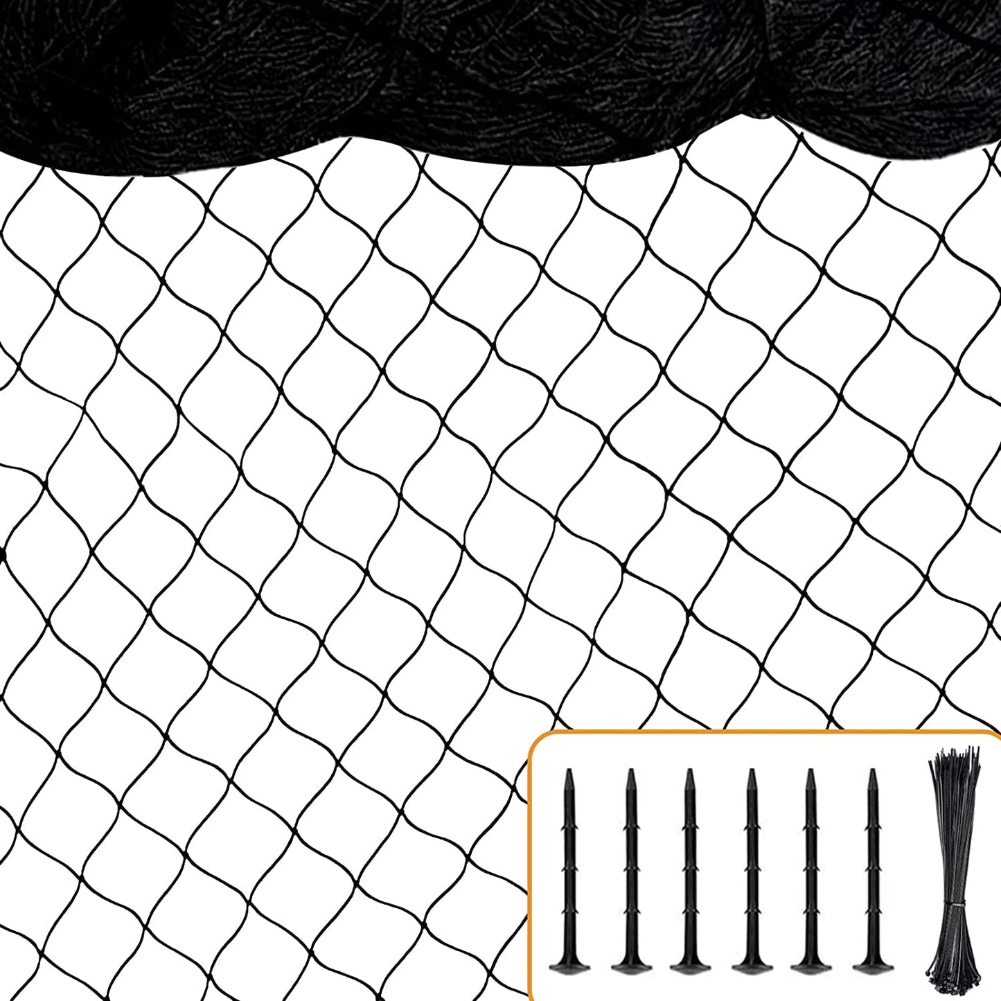 BSTPCOO Chicken Netting 25'x25' with 1" Mesh Nylon Bird Netting for Chicken Coop, Heavy Duty Poultry Net Bird Net for Garden Deer Fence for Fruit Tree