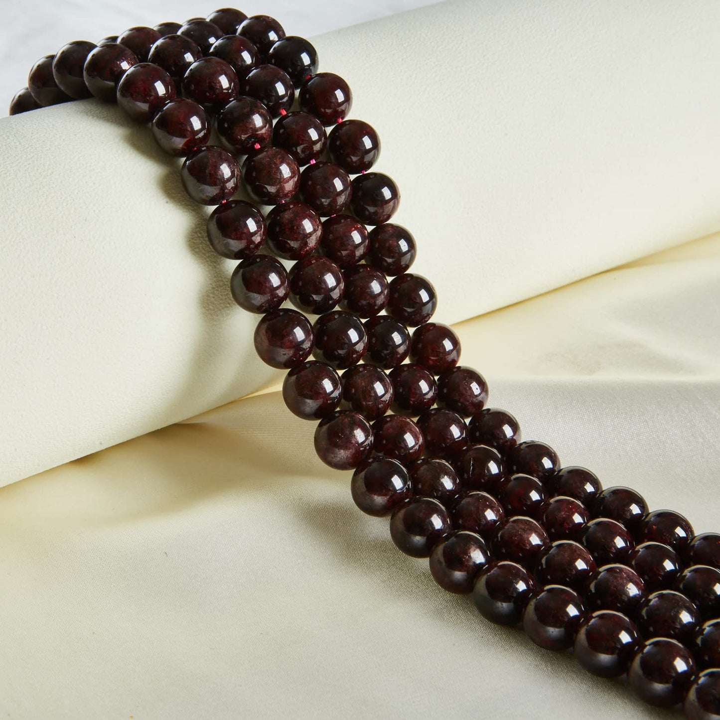 60pcs 6mm Garnet Beads Natural Gemstone Beads Round Loose Beads for Jewelry Making