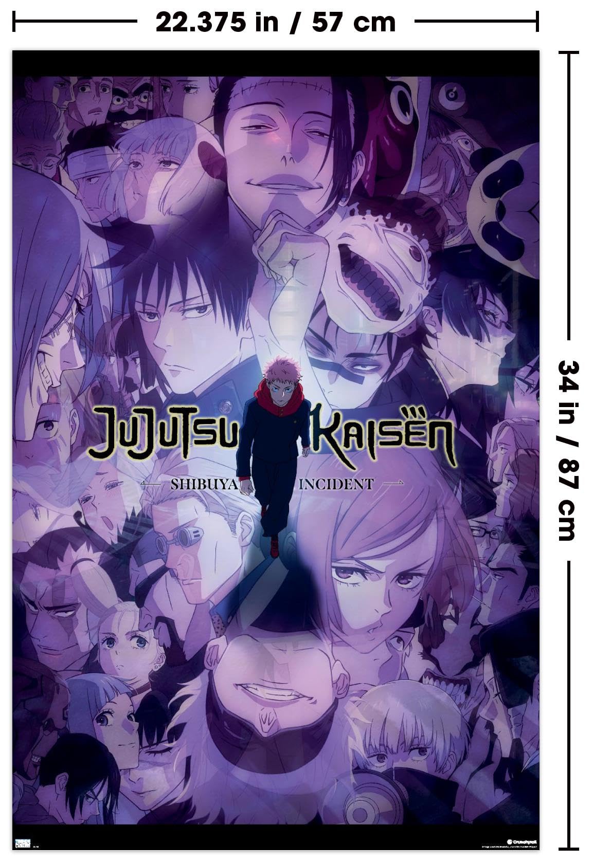 Jujutsu Kaisen: Season 2 - Shibuya Incident Key Art Wall Poster, 34L" x 22.4W", Unframed Version