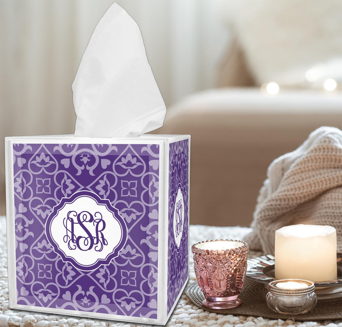 RNK Shops Personalized Lotus Flower Tissue Box Cover