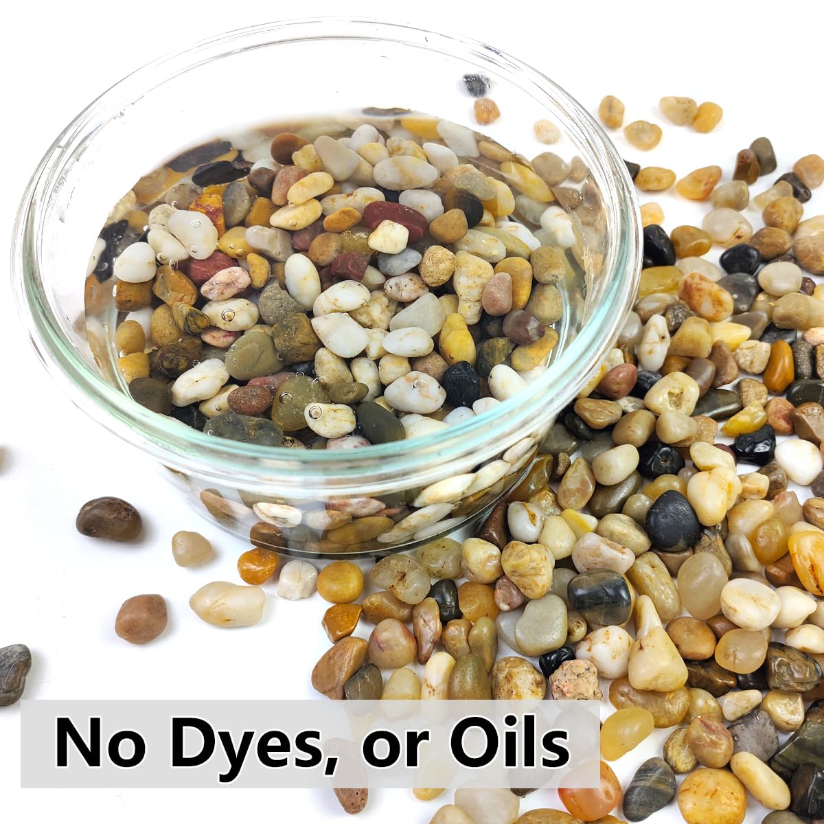 YISZM 5LB Succulent and Cactus Gravel Pebbles, 3/8 Inch Decorative Polished Stones, River Rocks for Plants, Vases, Aquariums, Terrarium and Outdoor Gardening, Natural