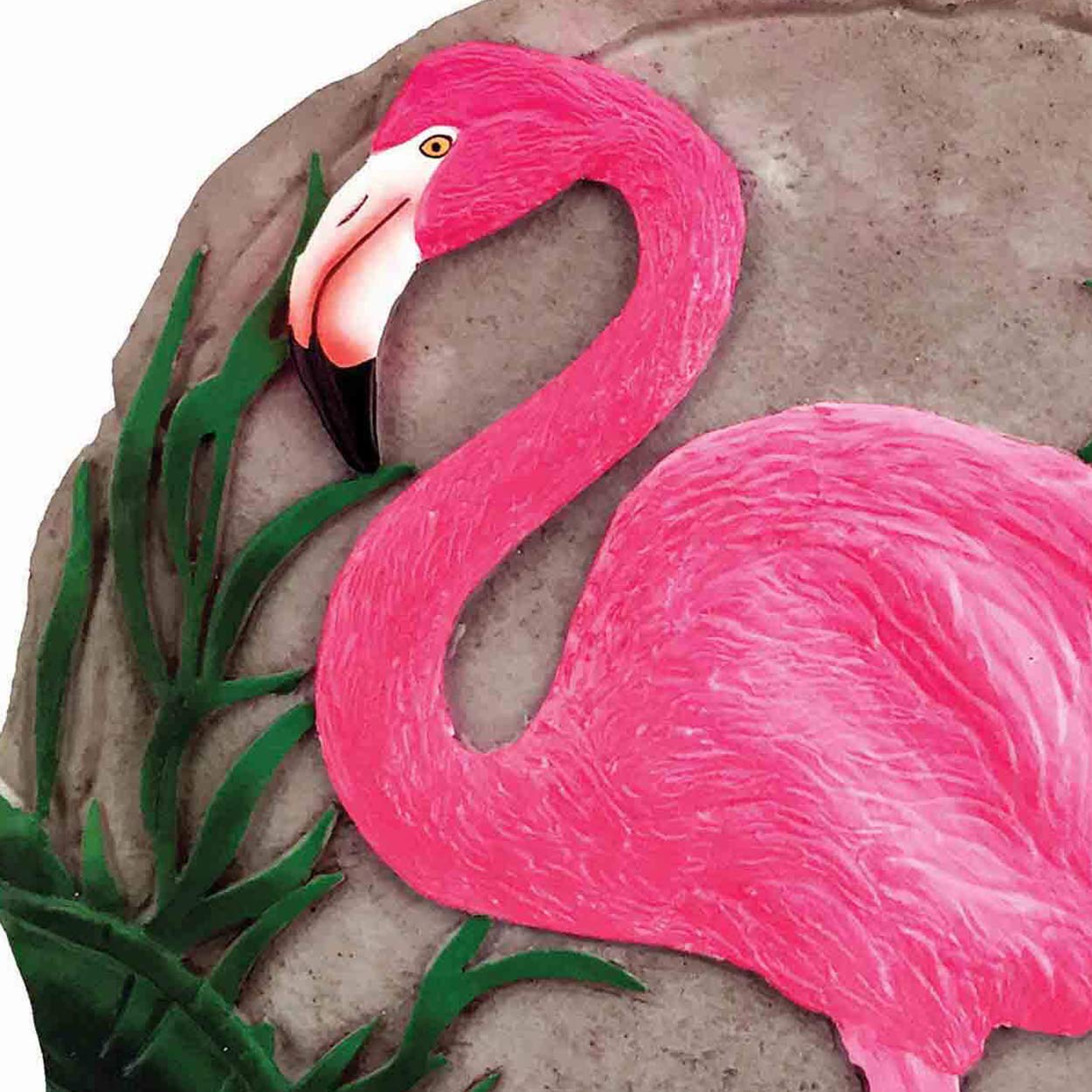 Spoontiques - Garden Décor - Flamingo Stepping Stone - Decorative Stone for Garden