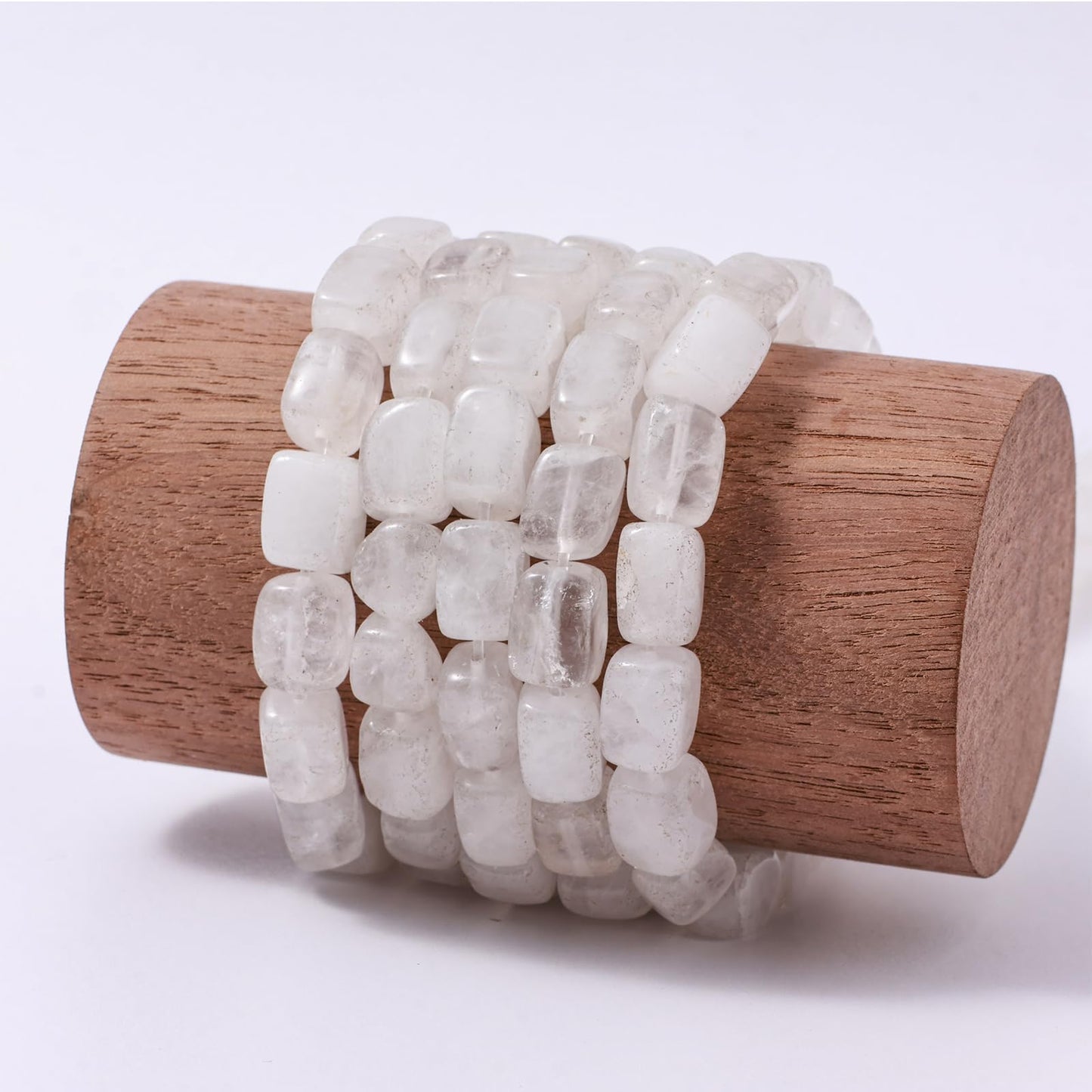 Natural Large White Crystal Cube Stone Beads 8x11mm 38cm/str Loose Semi Gemstone Stone Square Beads for Making Bracelets Necklace