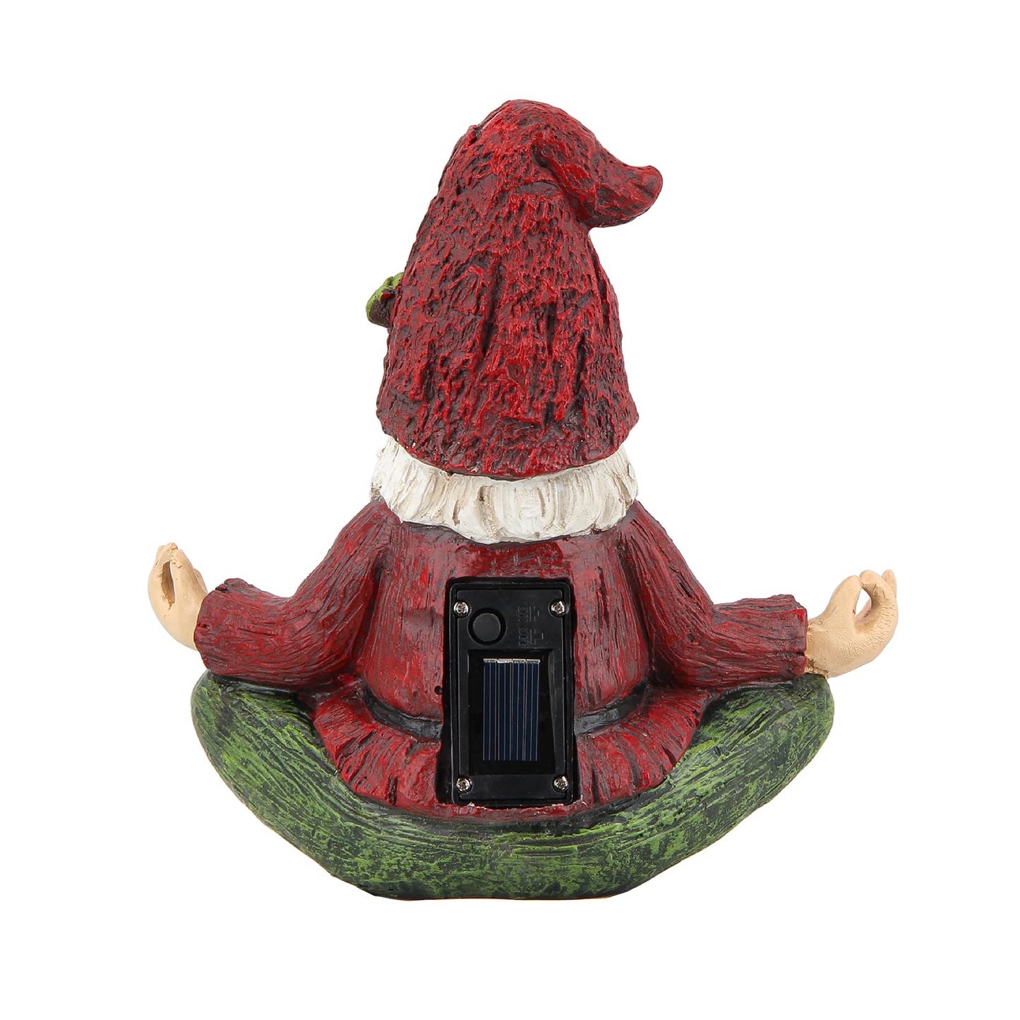 Smadeer Garden Yoga Gnome Statue, Outdoor Gnomes Figurine with Solar Lights, Knome in Yoga Pose for Garden Decor, Elf Sculptures and Statues for Patio Lawn Yard