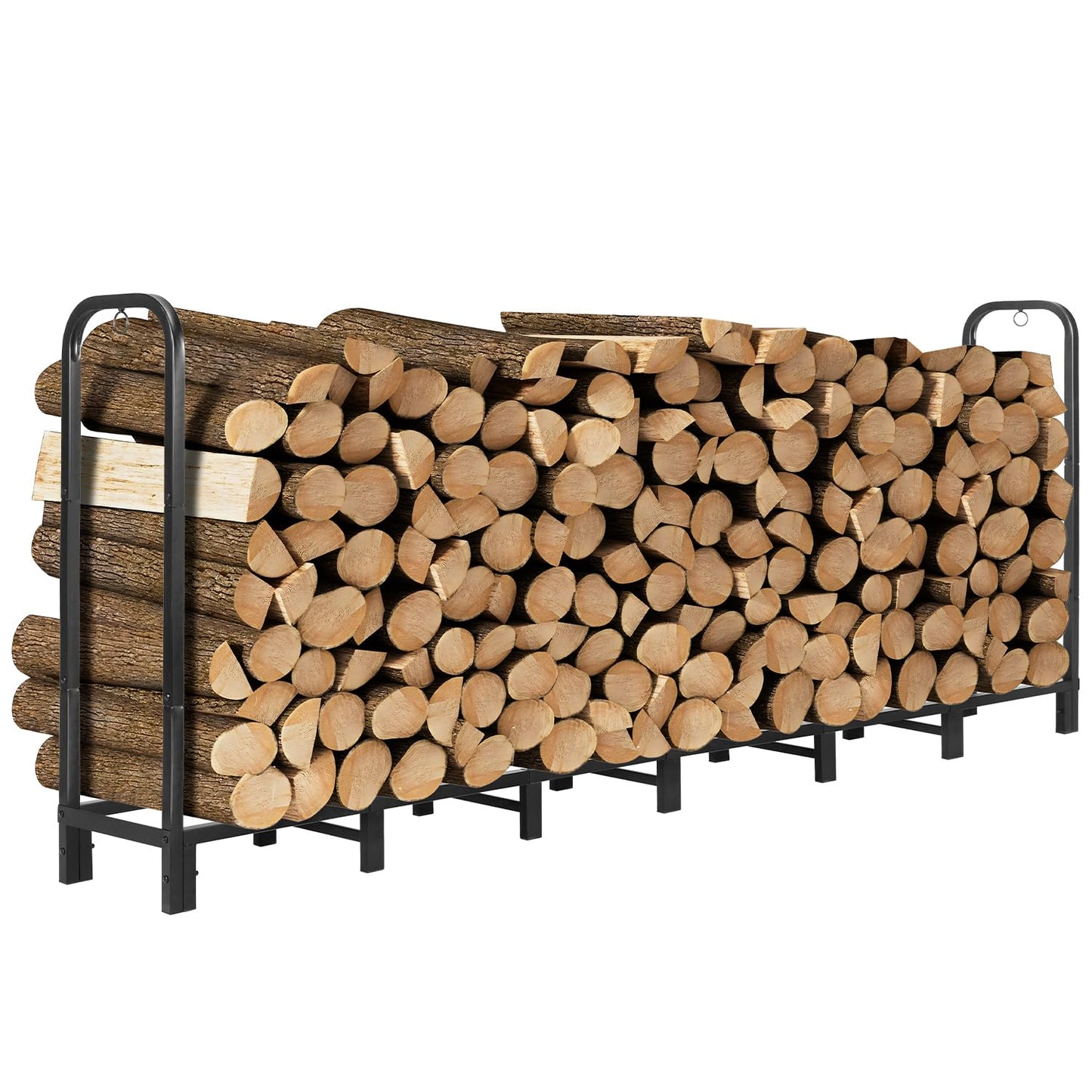DNKMOR 8FT Firewood Rack Holder,Heavy Duty Firewood Storage Log Rack for Outdoor&Indoor,Fireplace Wood Rack for Wood Storage