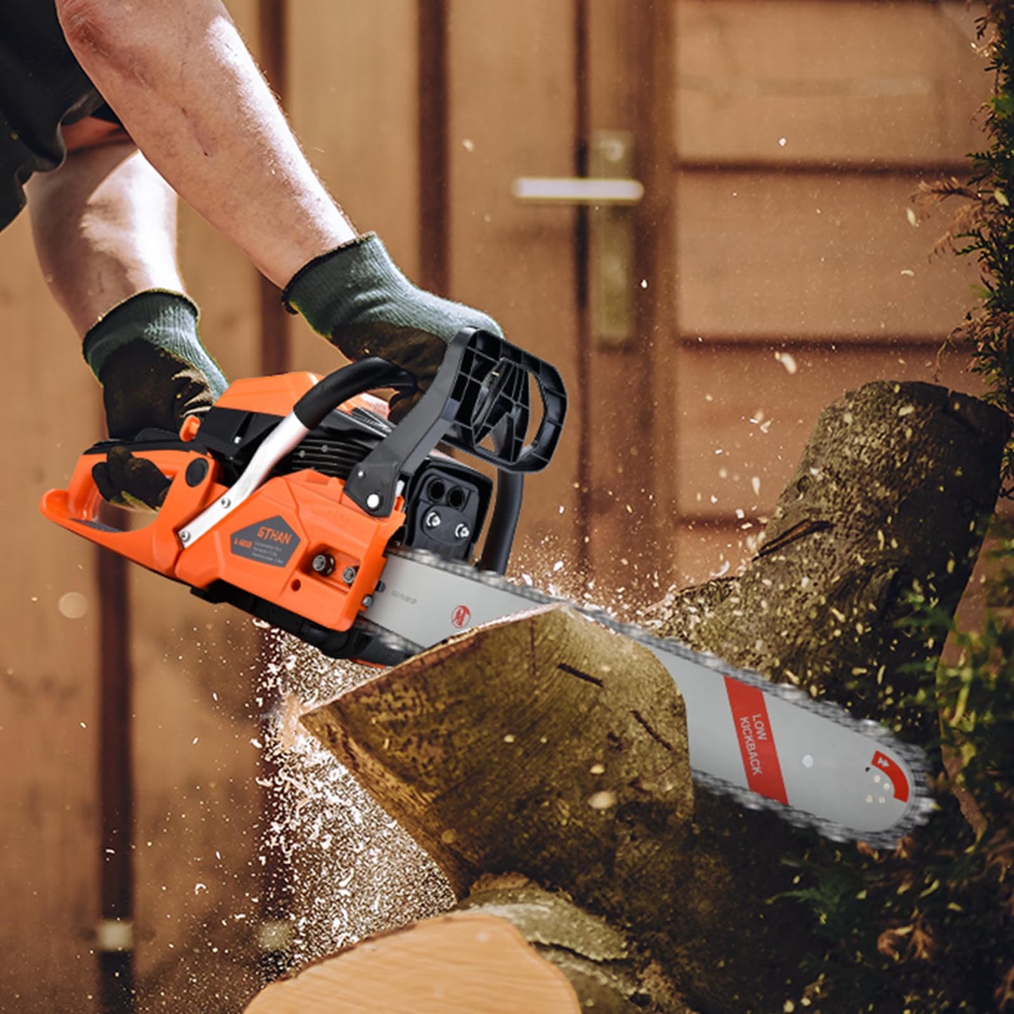 62cc Gas Powered Chainsaw 2-Cycle Gasoline Chain Saw with 20-Inch Guide Bar Cordless Gas Chainsaw for Tree Cutting Firewood Garden and Farm Use