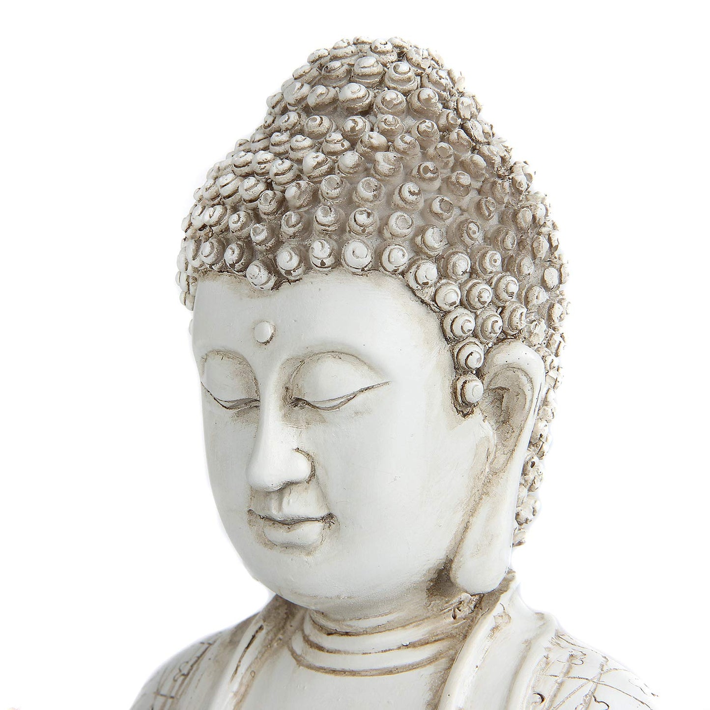 Leekung Buddha statue for home decor accents,laughing buddah statue for meditation zen garden spiritual room feng shui desk table yoga decor,small buda budda home decorations gifts antique ivory white