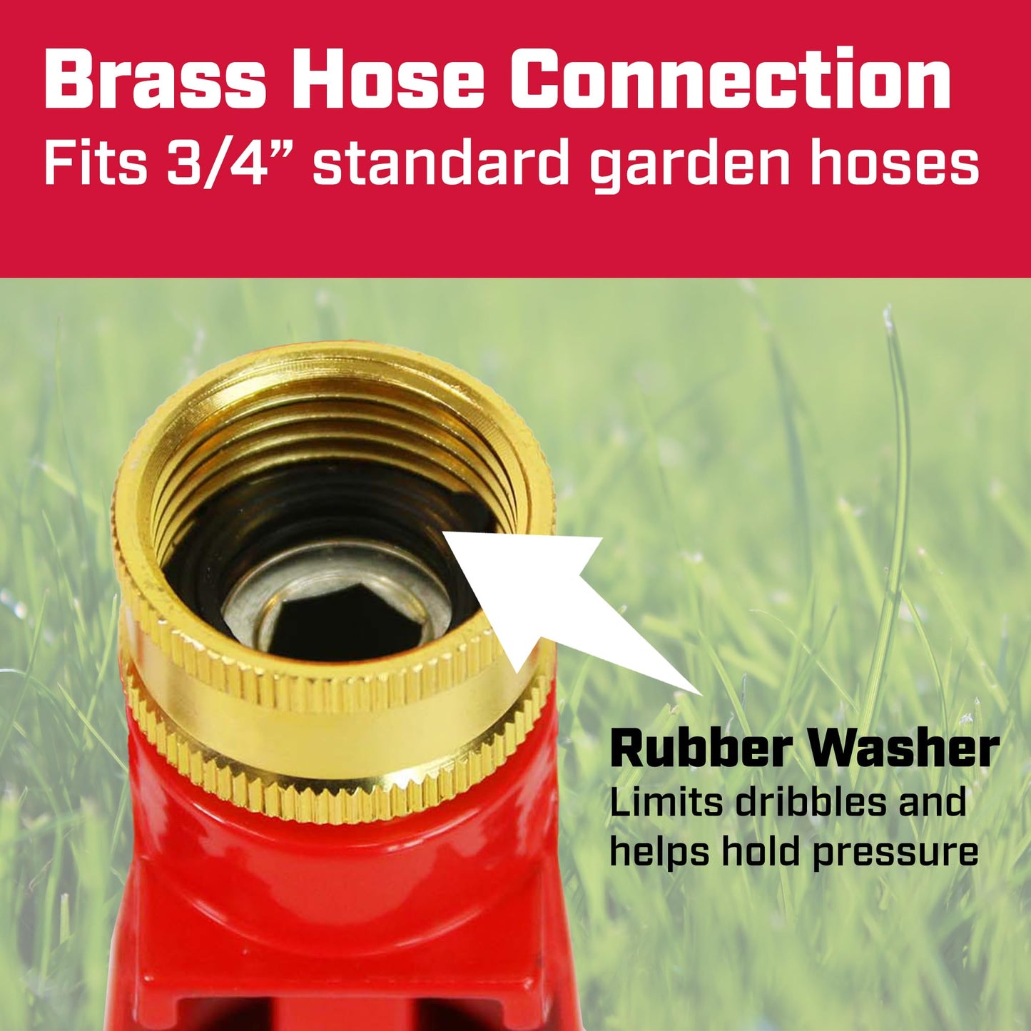 Chapin 4986: 3-Arm Rotary Sprinkler, 360 Degree Automatic for Small Gardens and Lawns, Up to 45ft Coverage Area, Red