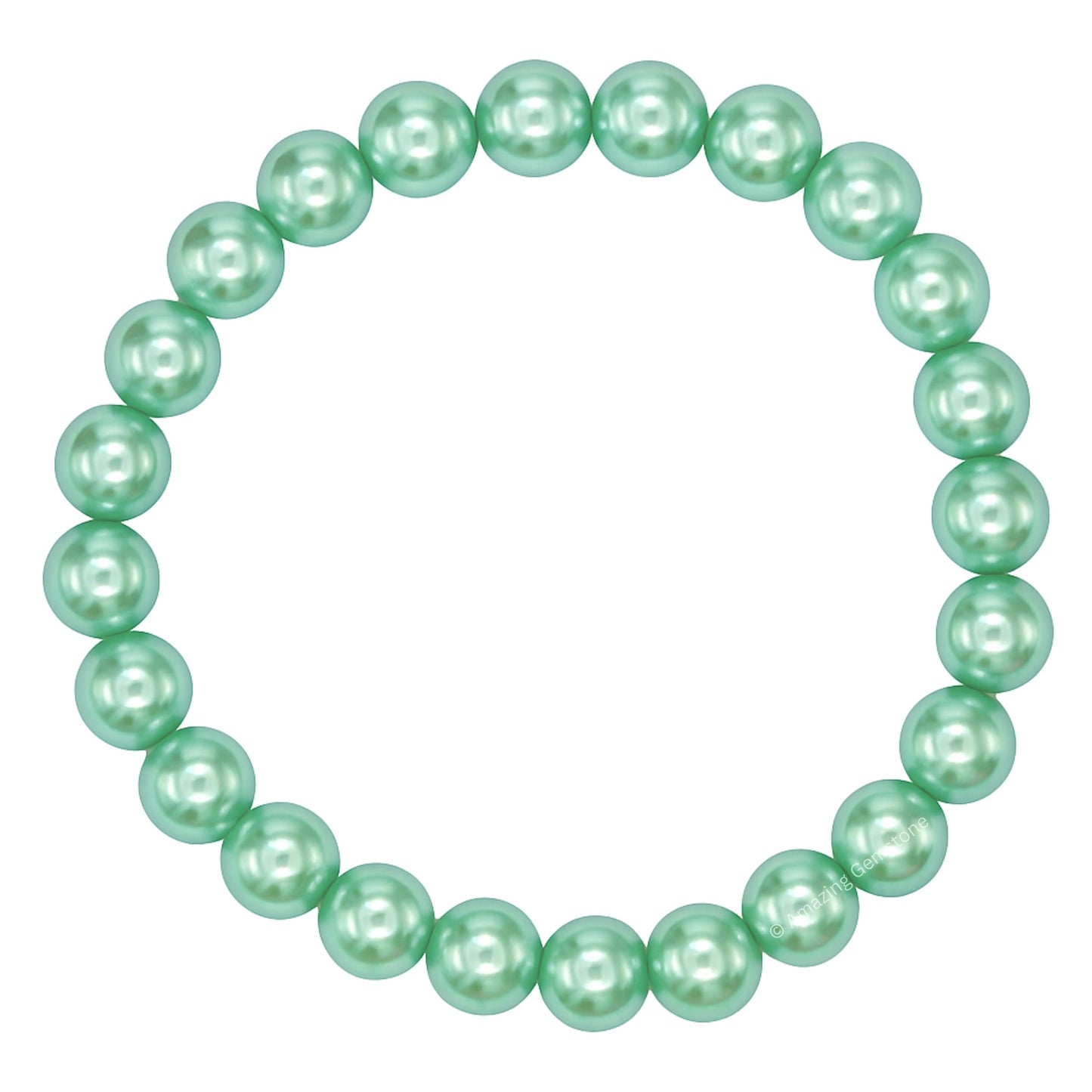 Amazing Gemstone Crystal Bracelet for Women Men's Gifts - Protection Healing Crystal Bracelet - 8mm Gemstone Beaded Stretchable Bracelet Pulseras Para Hombres Mujer Stocking Stuffers Mothers Day Gift (Pistachio Pearl)