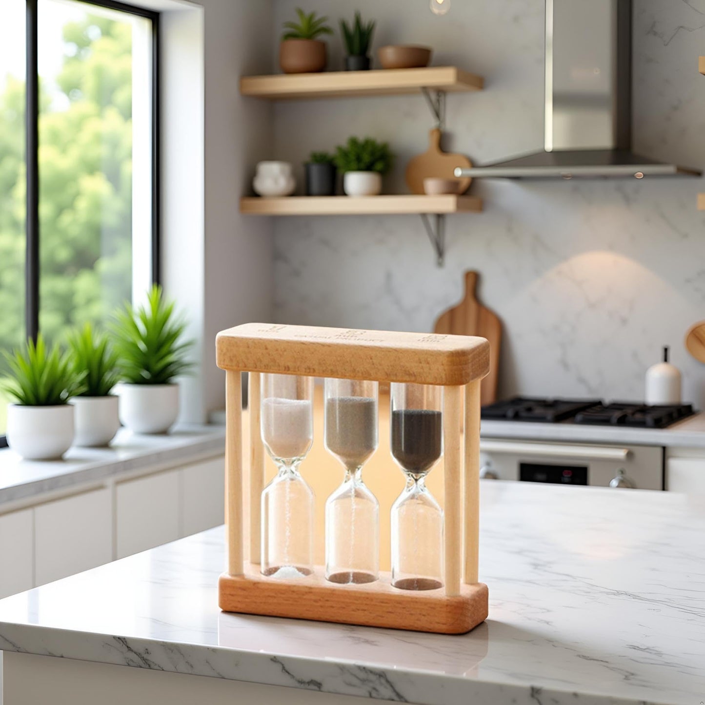 Creative 1/3/5 Minute Wooden Sand Glass Hourglass Timer Clock Home Decor Kitchen Tools Gift for Simple Style
