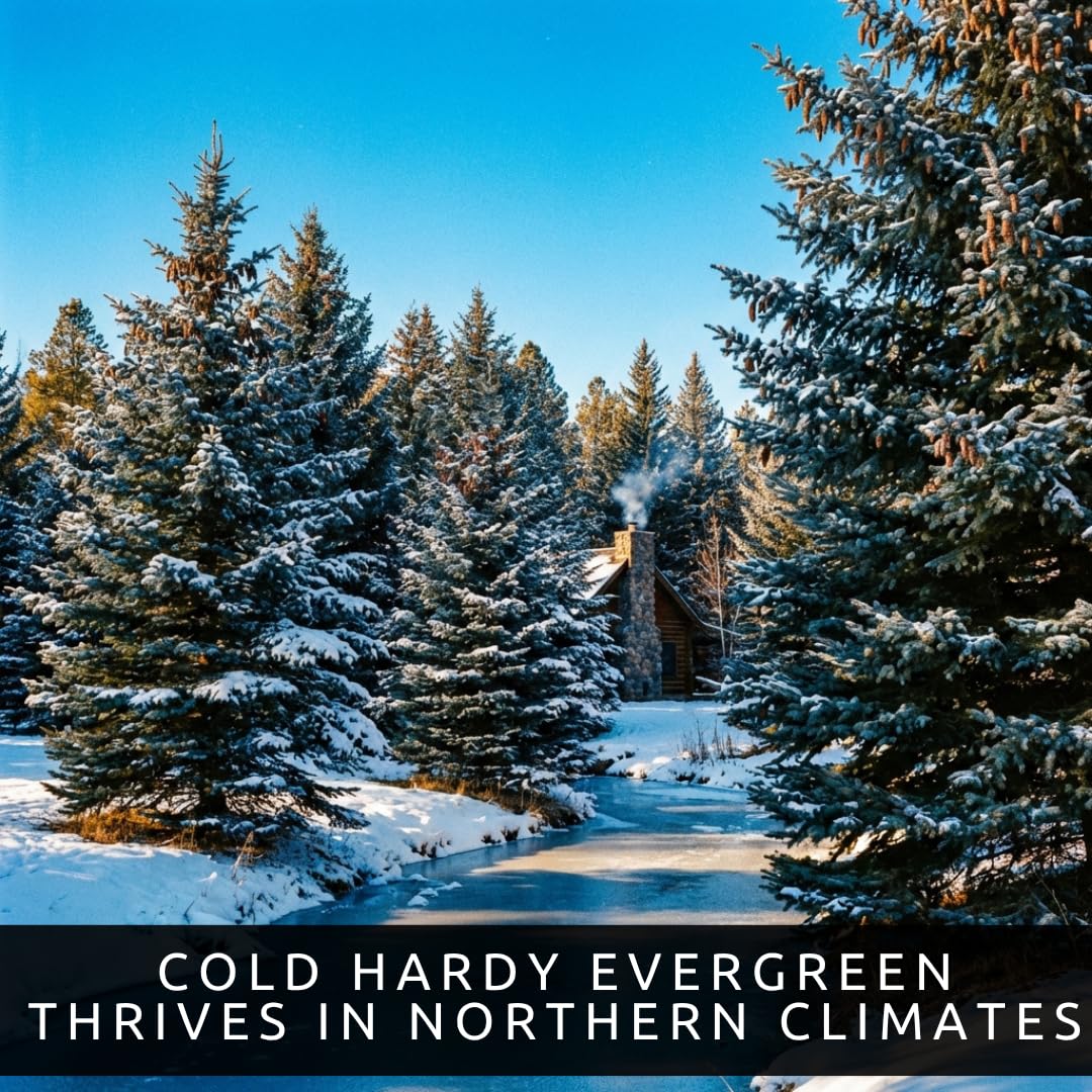 Blue Spruce Seeds for Planting | 50 Seeds | Colorado Blue Spruce, Picea pungens glauca | Attractive Trees for Privacy or Landscaping | Distinctive Leaves
