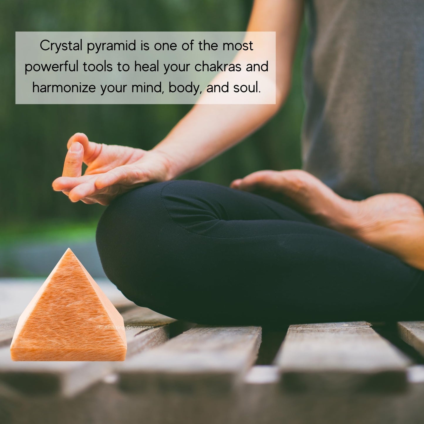 Amazing Gemstone Peach Moonstone Pyramid Crystal Healing Stones - 2" Great Pyramid Figurine of Natural Stone Pyramid for Meditation, Reiki, Chakra Balancing and Crystal Pyramids Grid