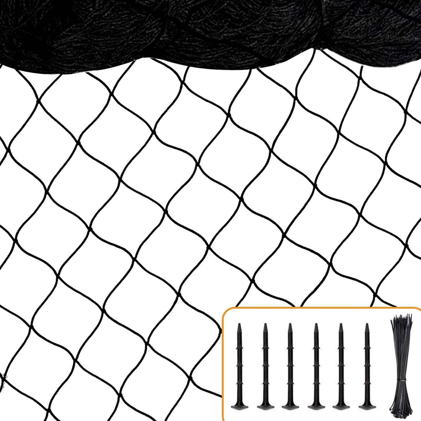 BSTPCOO Bird Netting 25'x100' with 2.4" Square Mesh Chicken Coop Nettings, Poultry Netting Heavy Duty Nylon Nettings, Hawk Net for Chicken Run, Deer Fence Garden Fruit Tree Net