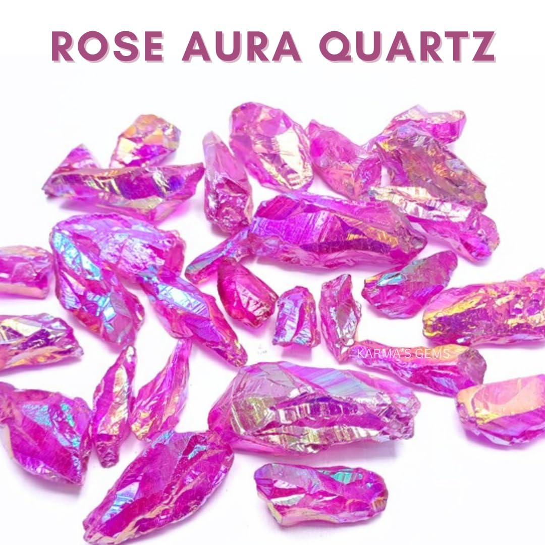 Crystals, Rocks, Jade, Crystals and Healing Stones, Witchcraft Supplies, Healing Crystals, Stones, Healing Stones, Rock Collection, Agate, Raw Stones (Rose Qura Quartz, 2 Pcs)