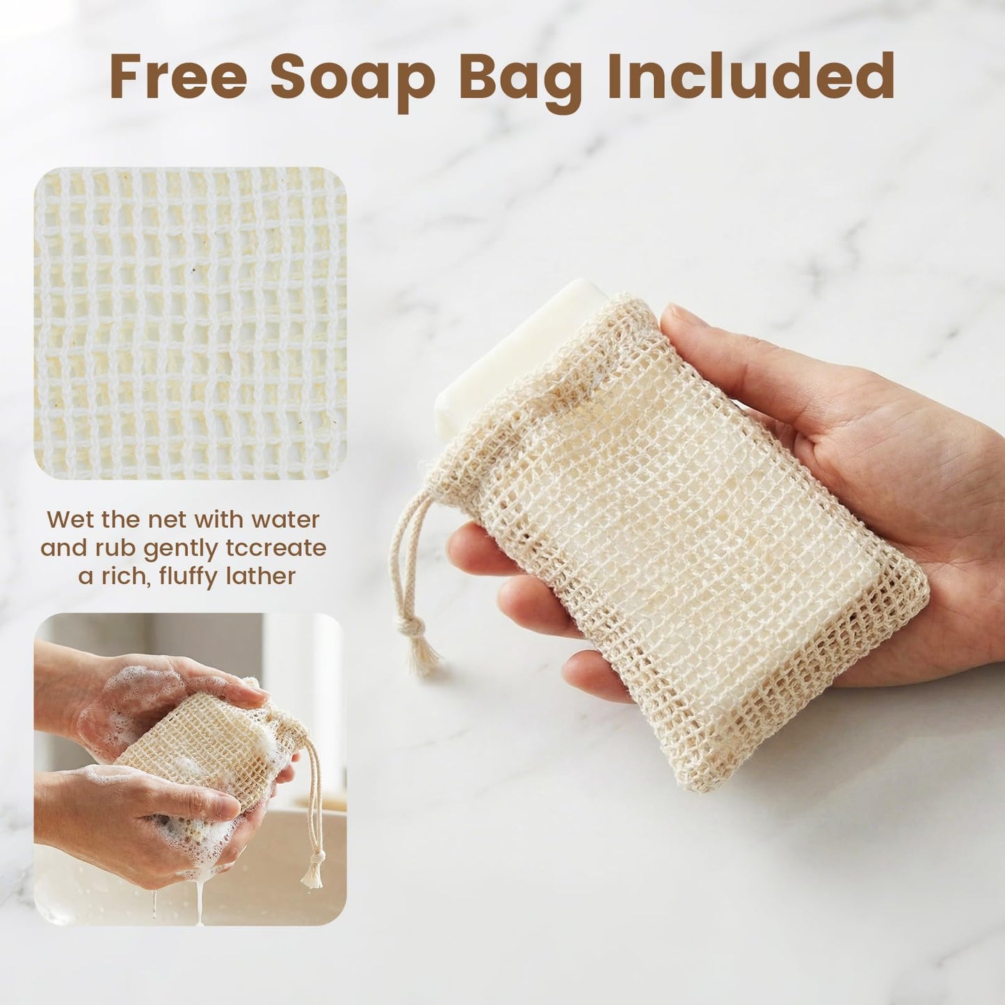 2PCS Self Draining Soap Holders, Rustic Slotted Bamboo Dish Tray, Easy Cleaning Wooden Soap Dish for Shower, Bathroom, Kitchen Sponges, Bath Tub, Packed in A Case (Acacia Style)