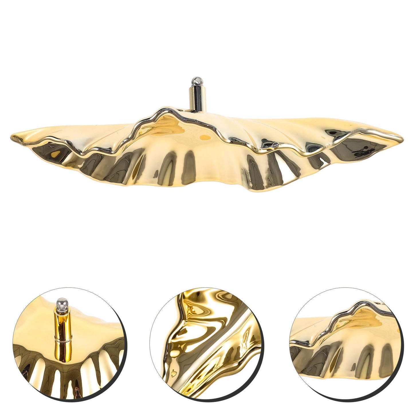 HOODANCOS Creative Gold Small Electroplated Plastic Leaf Hanging Ornament for Ceiling Home Decor Indoor Pendant Decoration