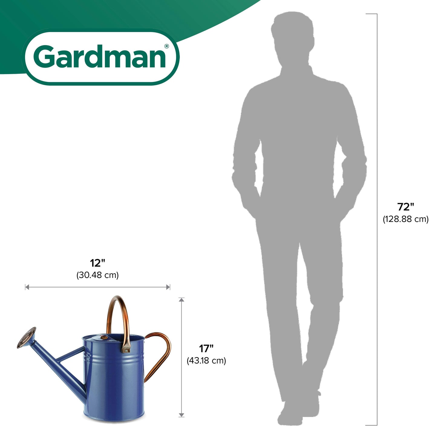 Gardman R34896 1 Gallon Watering Can, Midnight Blue
