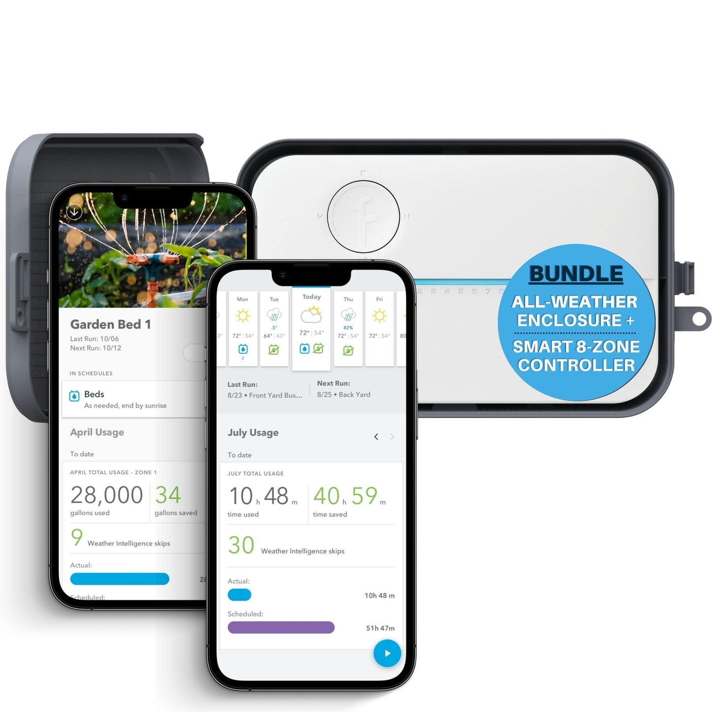 Rachio 3 Smart Bundle: 8 Zone Controller with Outdoor Enclosure