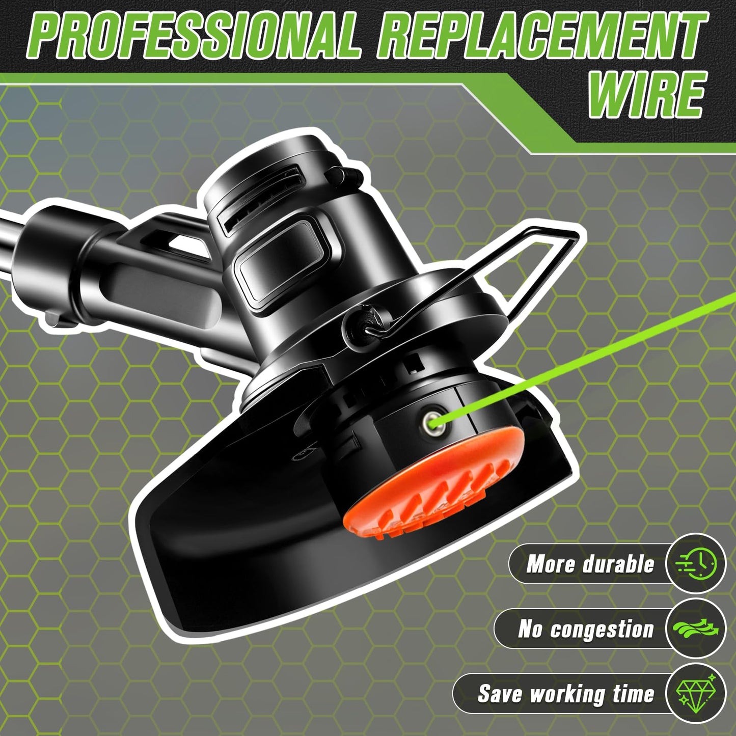 KAKO 095 Trimmer Line Heavy Duty, Weed Eater String .095, String Trimmer Line .095, Weed Eater Line .095, Trimmer String .095In-880Ft-3Lb Weedeater Line .095 Fits Most String Trimmers(Round)