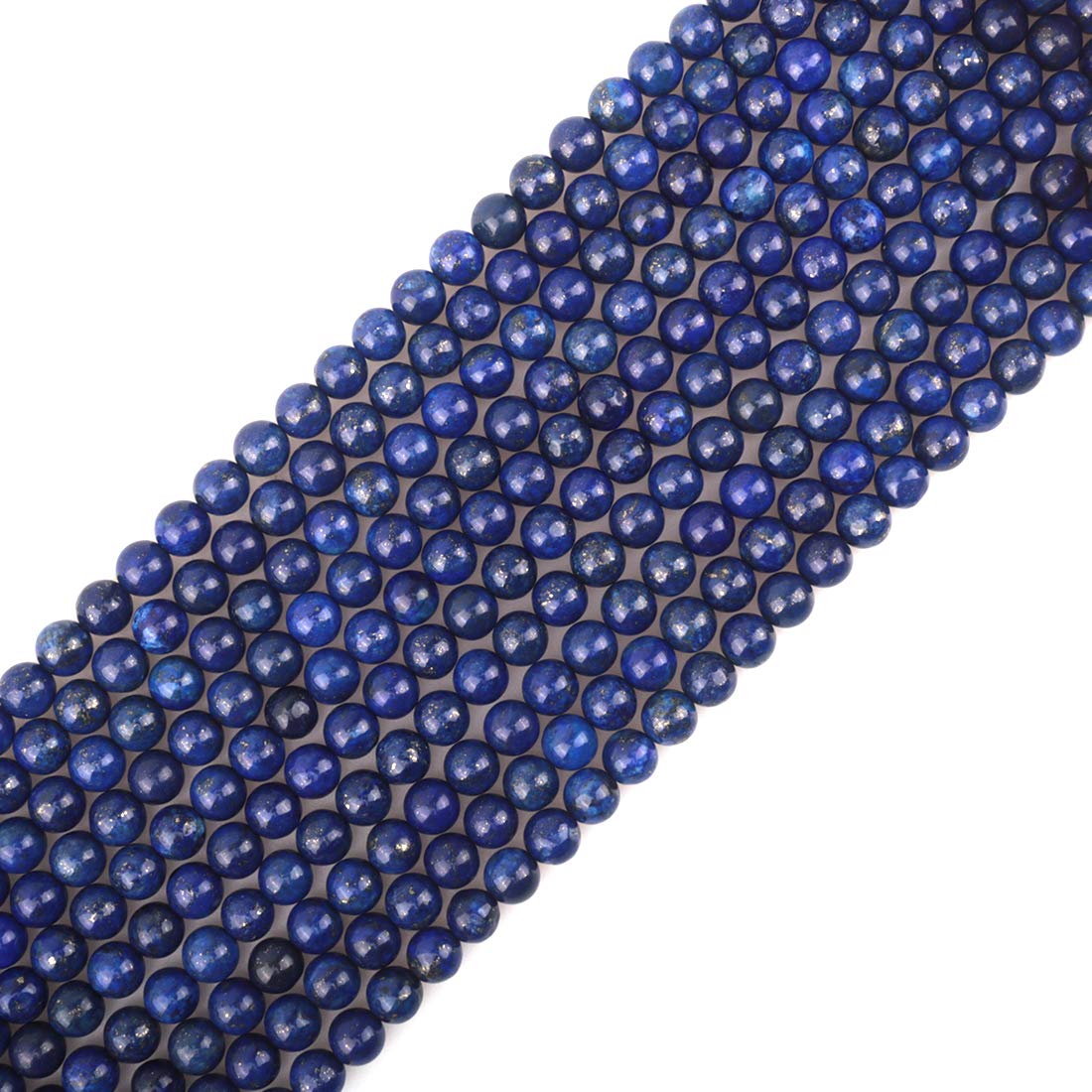 ICAI Beads 10mm Natural Lapis Lazuli Stone Round Loose Stone Beads for Jewelry Making DIY Crafts Design 1 Strand 15" APPR.34-36pcs